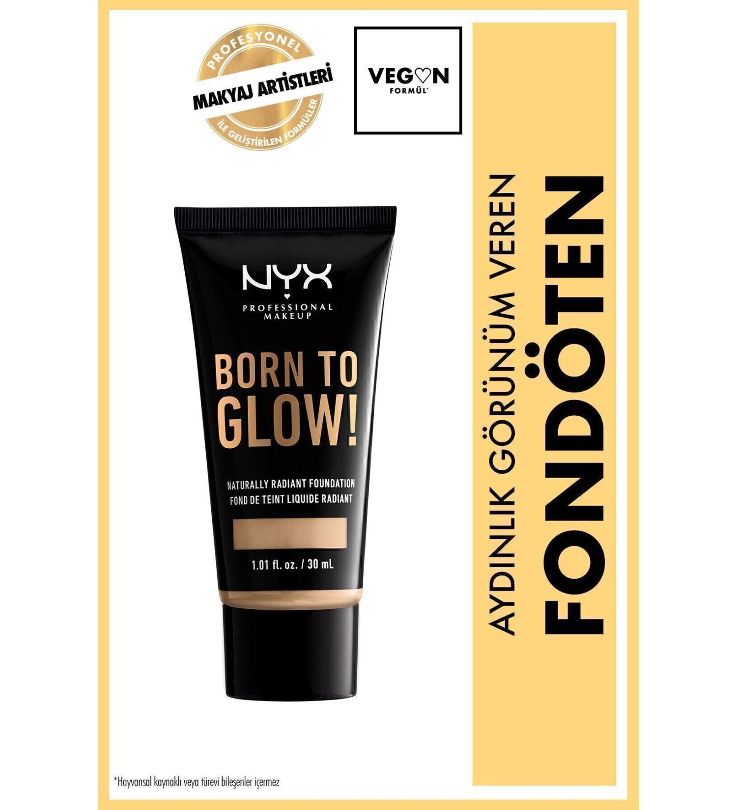 NYX Professional Makeup Born To Glow! Naturally Radiant Foundation 6.3 - Warm Vanilla - Buy Online on GoSupps.com