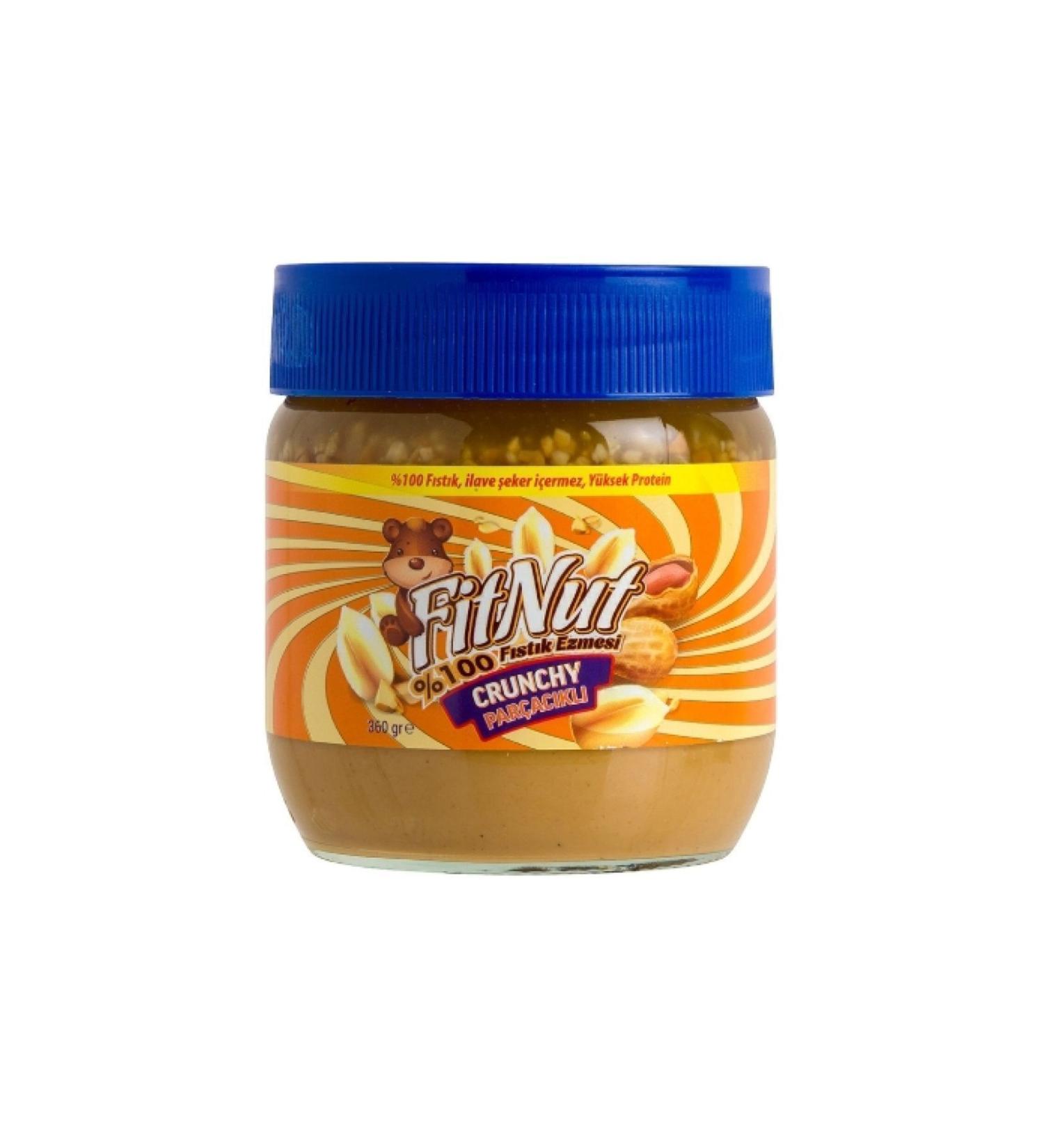 FitNut Gluten-Free Peanut Butter with Chunks 360 Gr. (2 PACK)