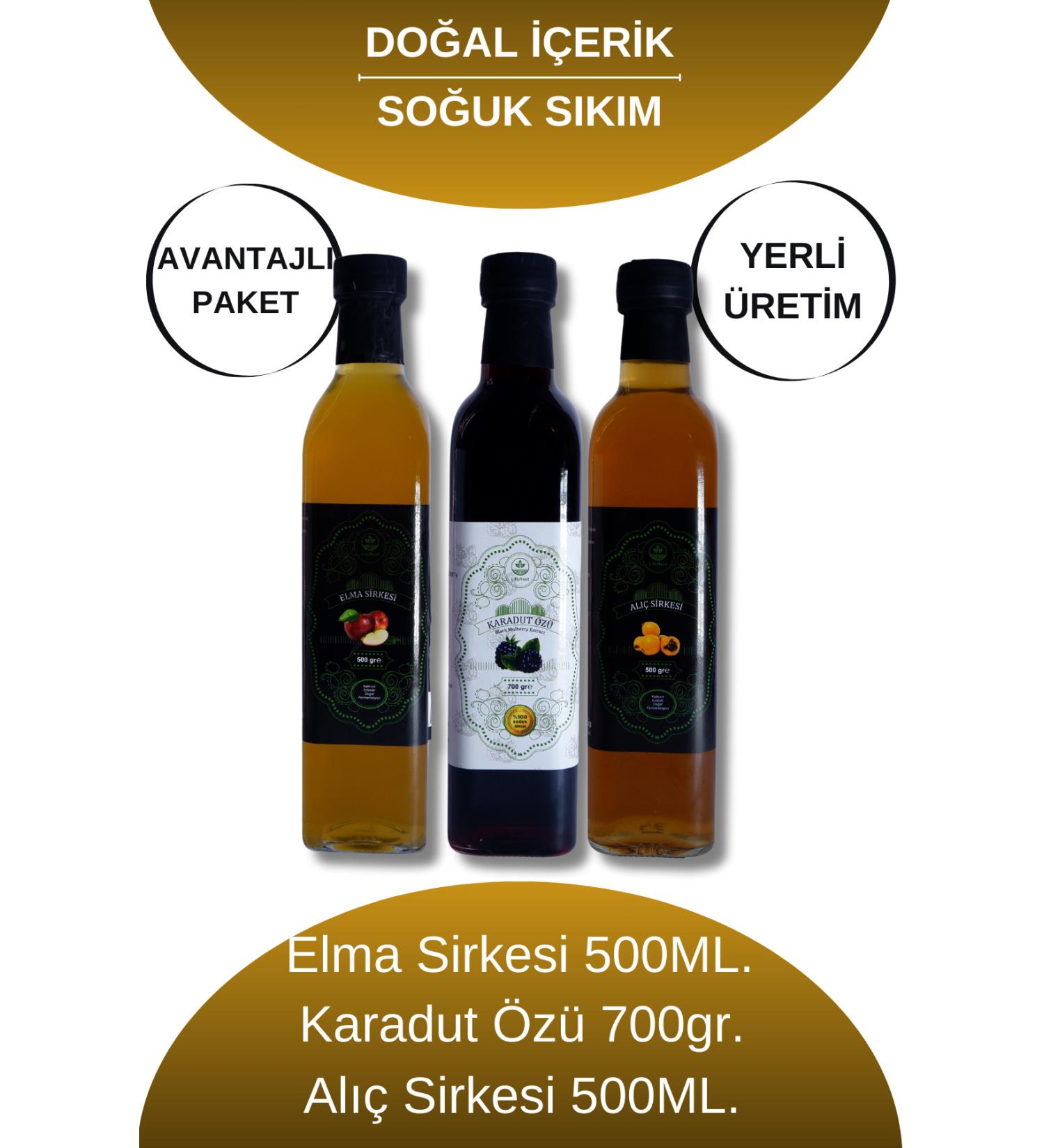 LifEffect BLACK MULBERRY EXTRACT 700 GRAM & APPLE VINEGAR 500 ML & HAWK TREE VINEGAR 500 ML