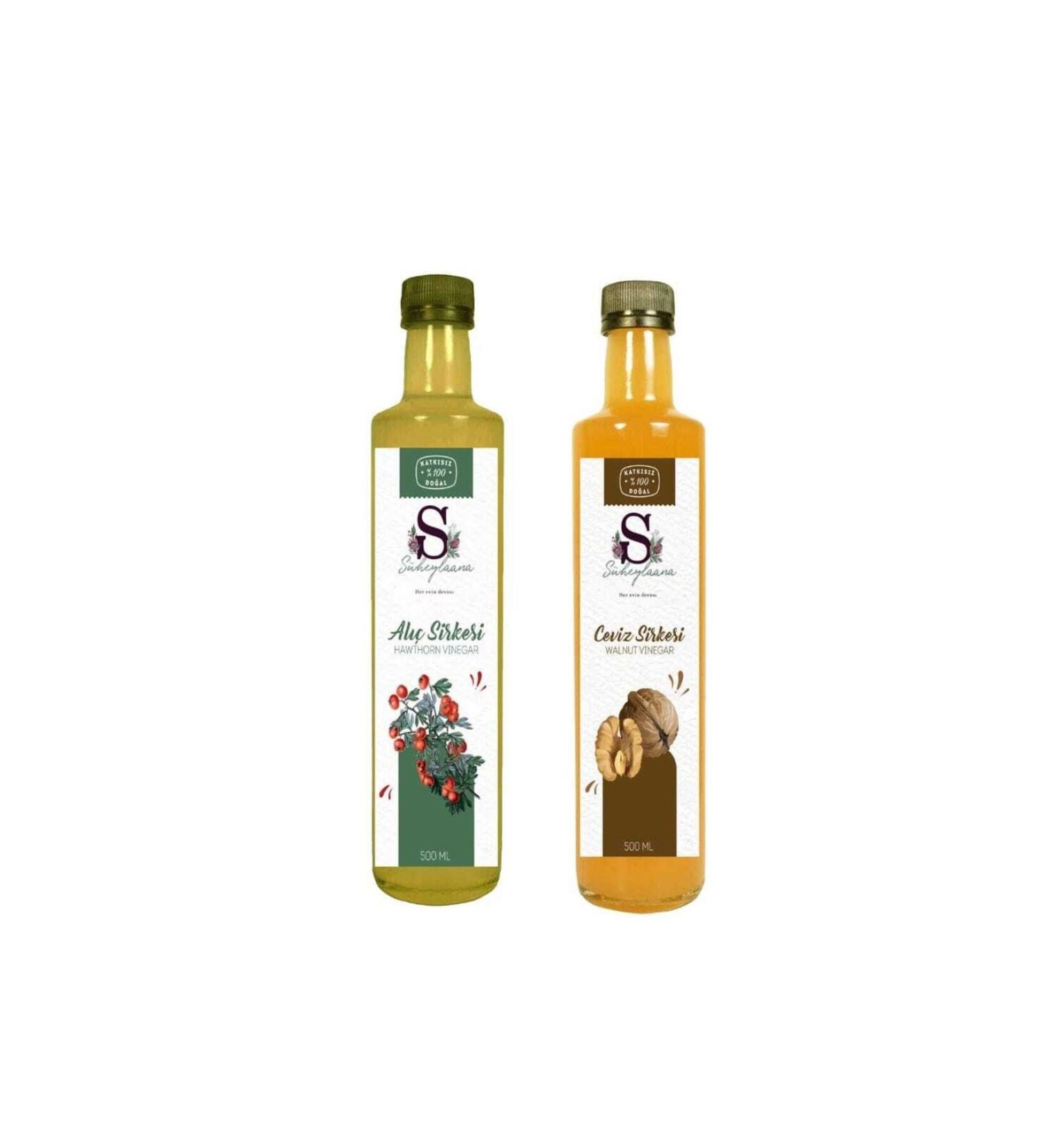 Suheylaana Natural Hawthorn Vinegar 500 Ml And Natural Walnut Vinegar 500 Ml
