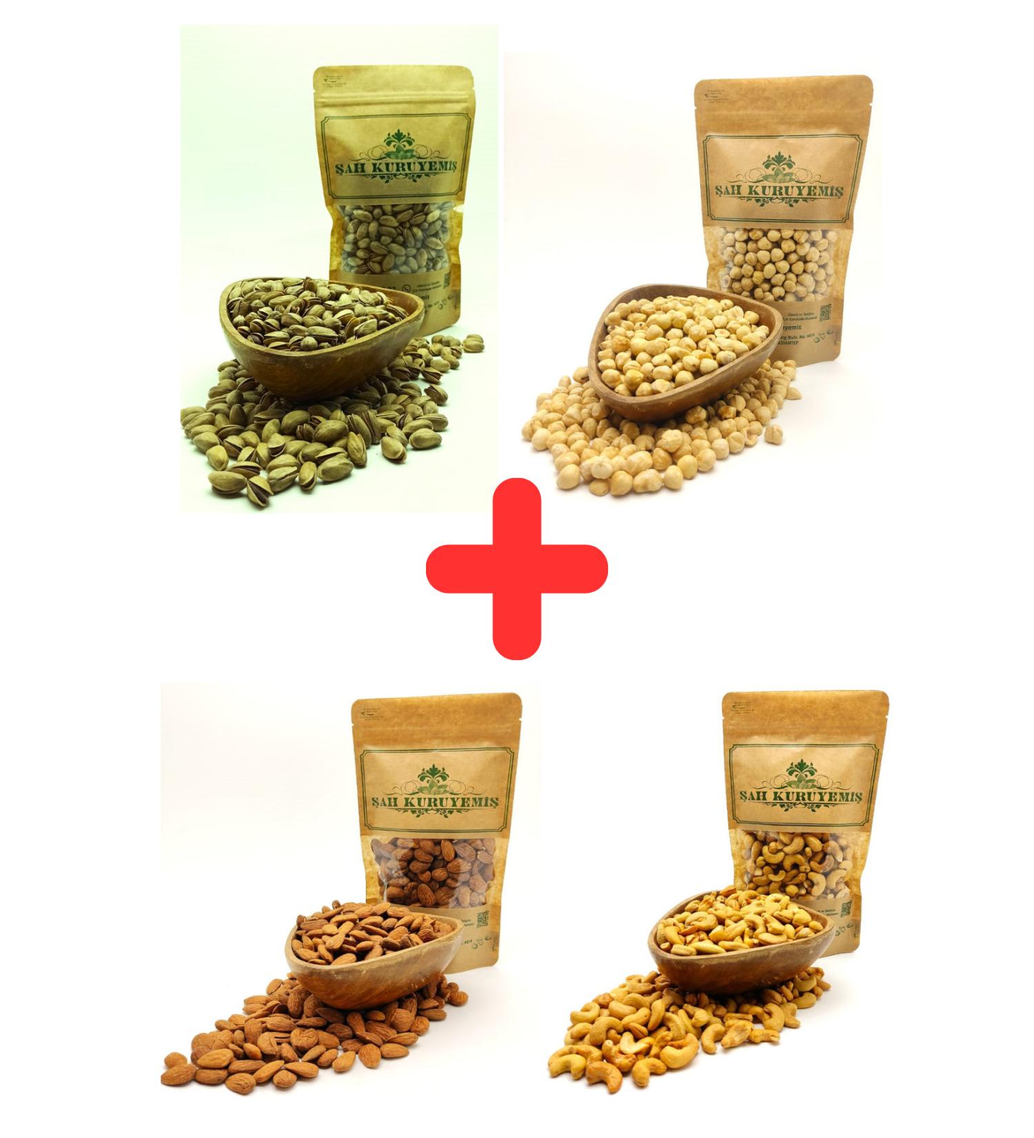  AH DRIED NUTS Double Antep Pistachio 500Gr Hazelnut Kernel 500Gr Almond Kernel 500Gr Double Cashew 500Gr - Buy Online on GoSupps.com