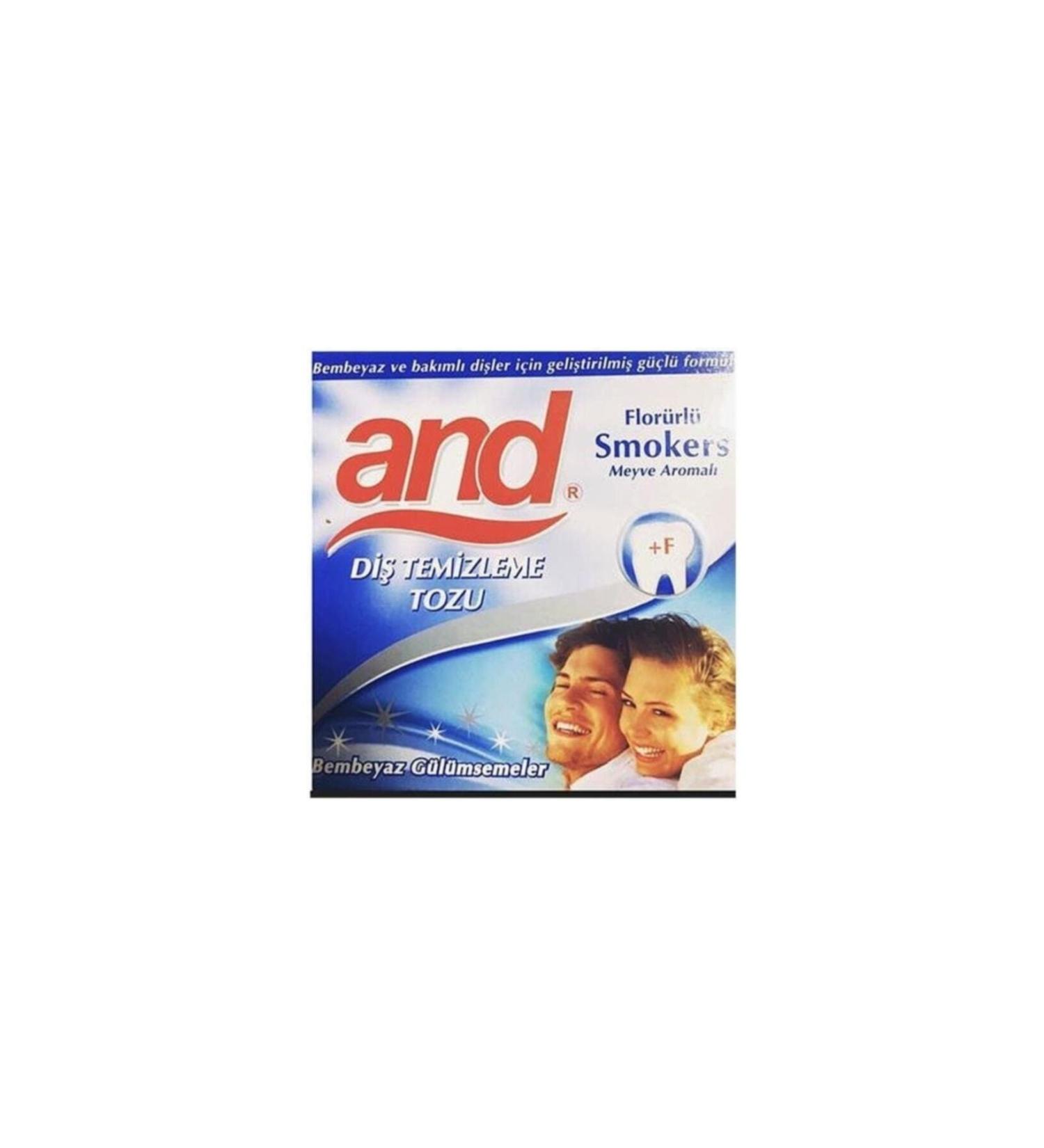 AND Fluoride Fruit Flavored Tooth Cleaning Powder 40 gr (teeth whitening)