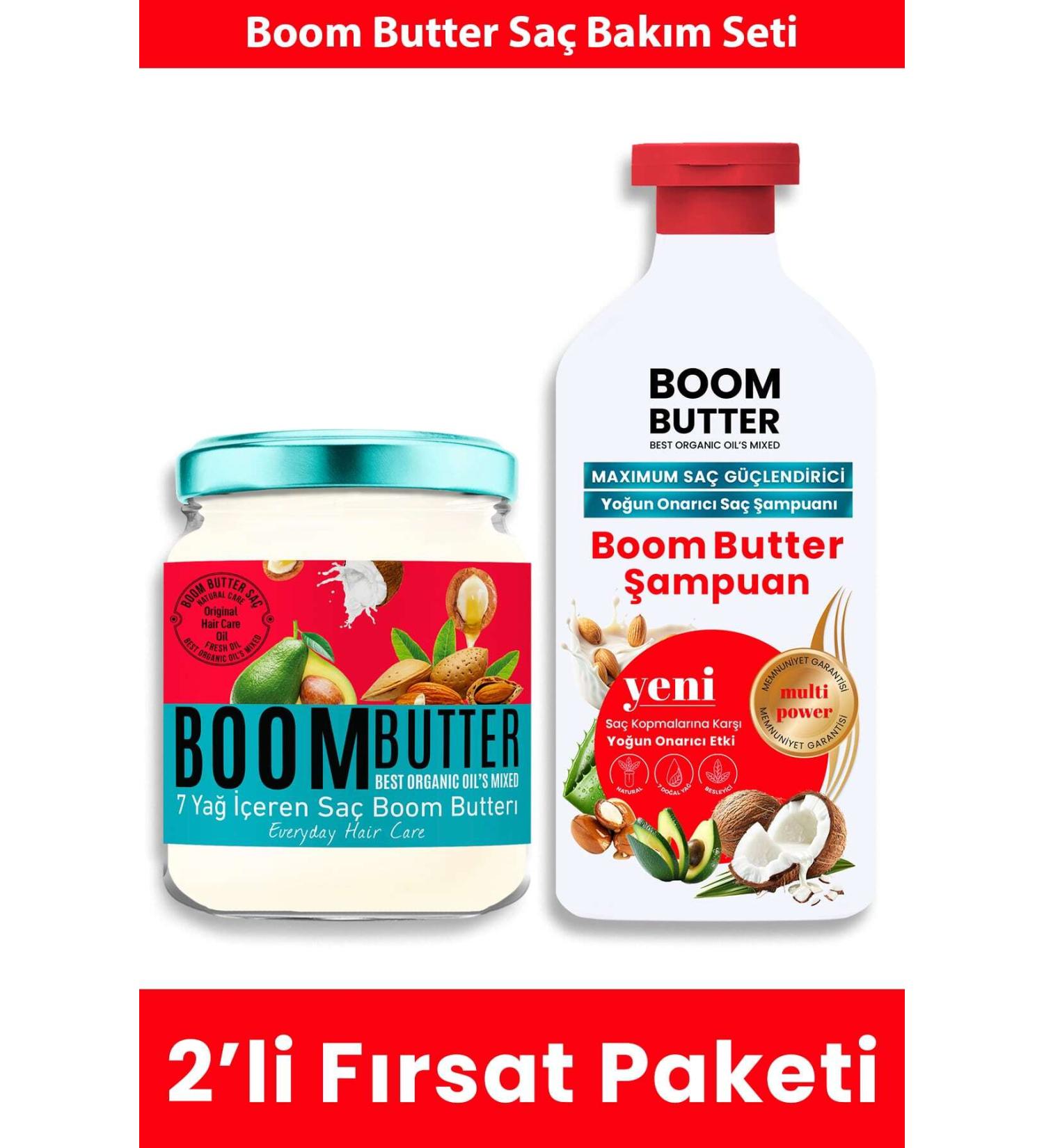 BOOM BUTTER Hair Care Oil and Shampoo Package - Buy Online on GoSupps.com