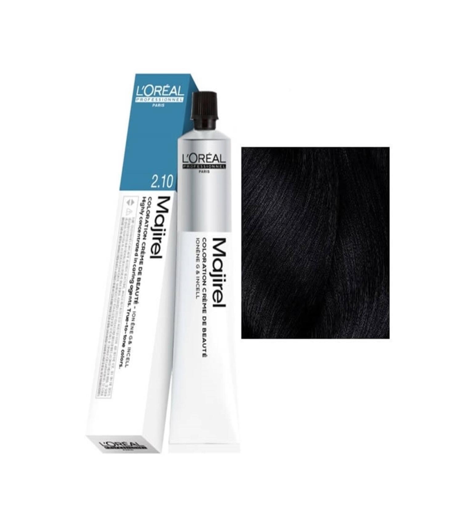L'oreal Professionnel Original New Product Loreal Majirel Hair Dye 2.10 Blue Black 50ml - Buy Online on GoSupps.com