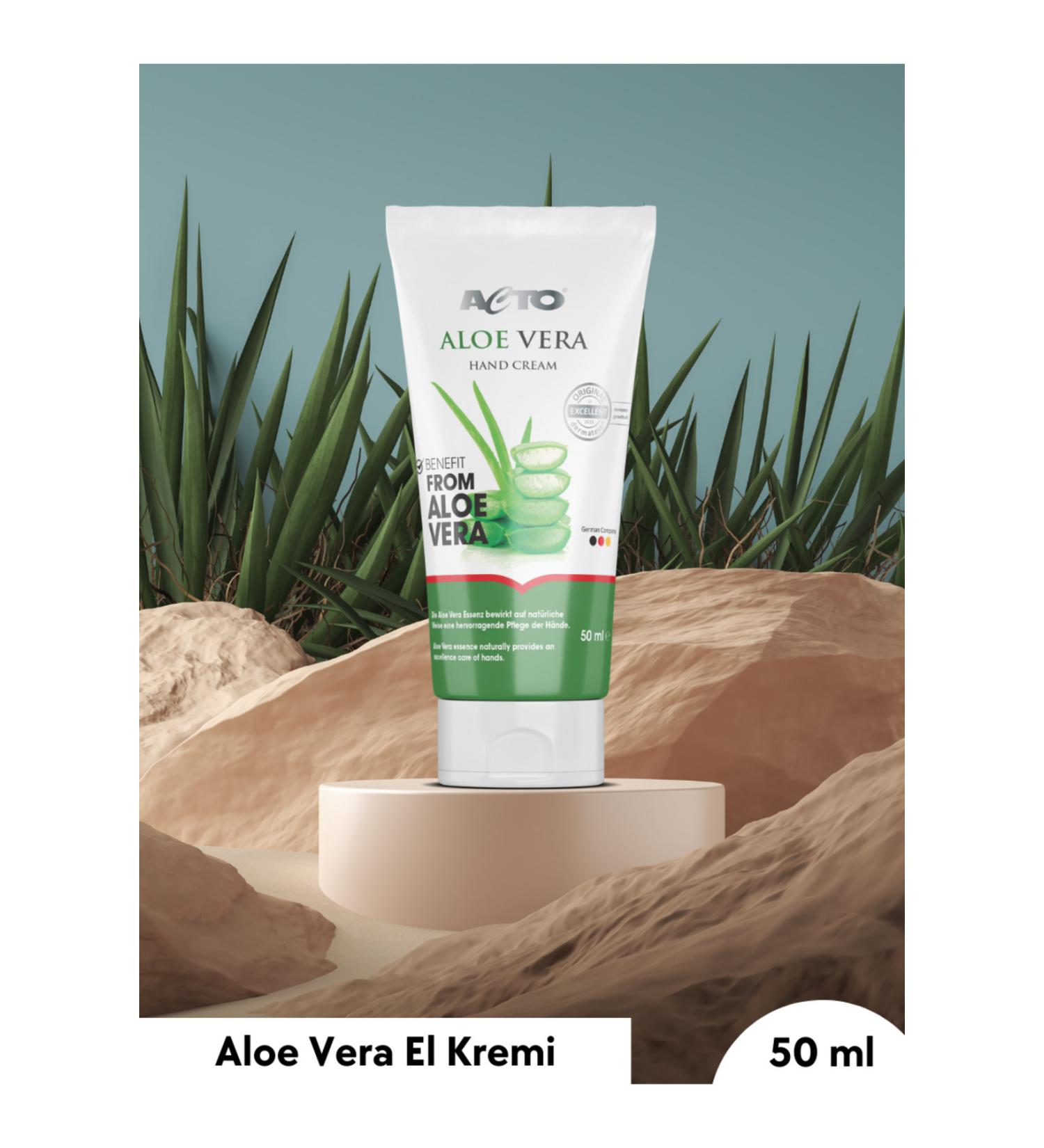 Acto Aloe Vera Hand Cream 50 ml | Aloe Vera Extract Hand Care Cream | New Formula - Buy Online on GoSupps.com