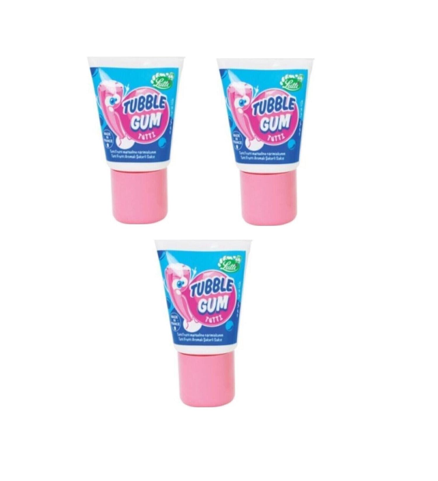 Unibon Lutti Tubble Gum Tutti Frutti Tube Gum 35 g 3 Pieces