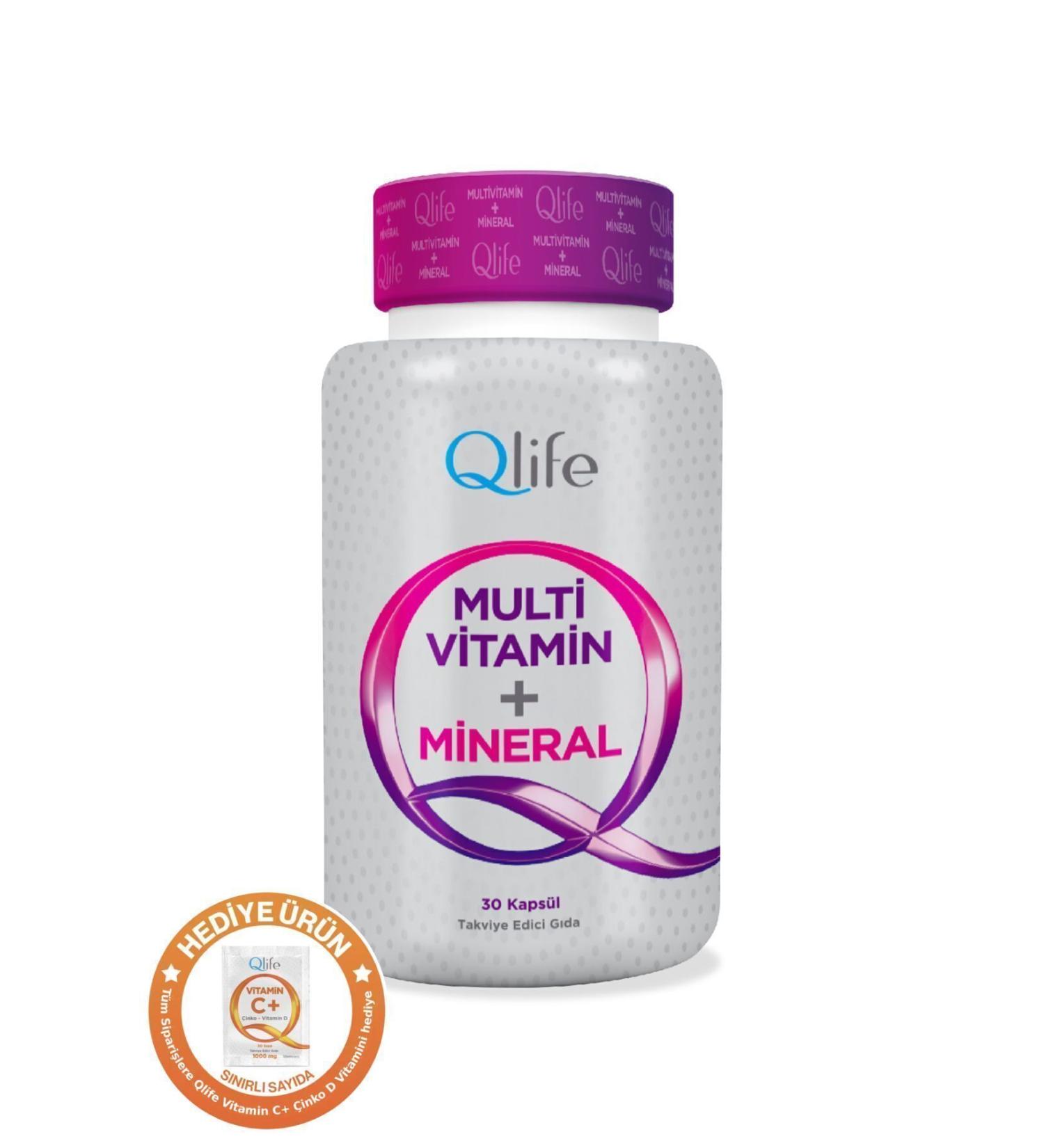 Qlife Multivitamin & Mineral 30 Capsules 13 Vitamins 7 Minerals - Buy Online on GoSupps.com