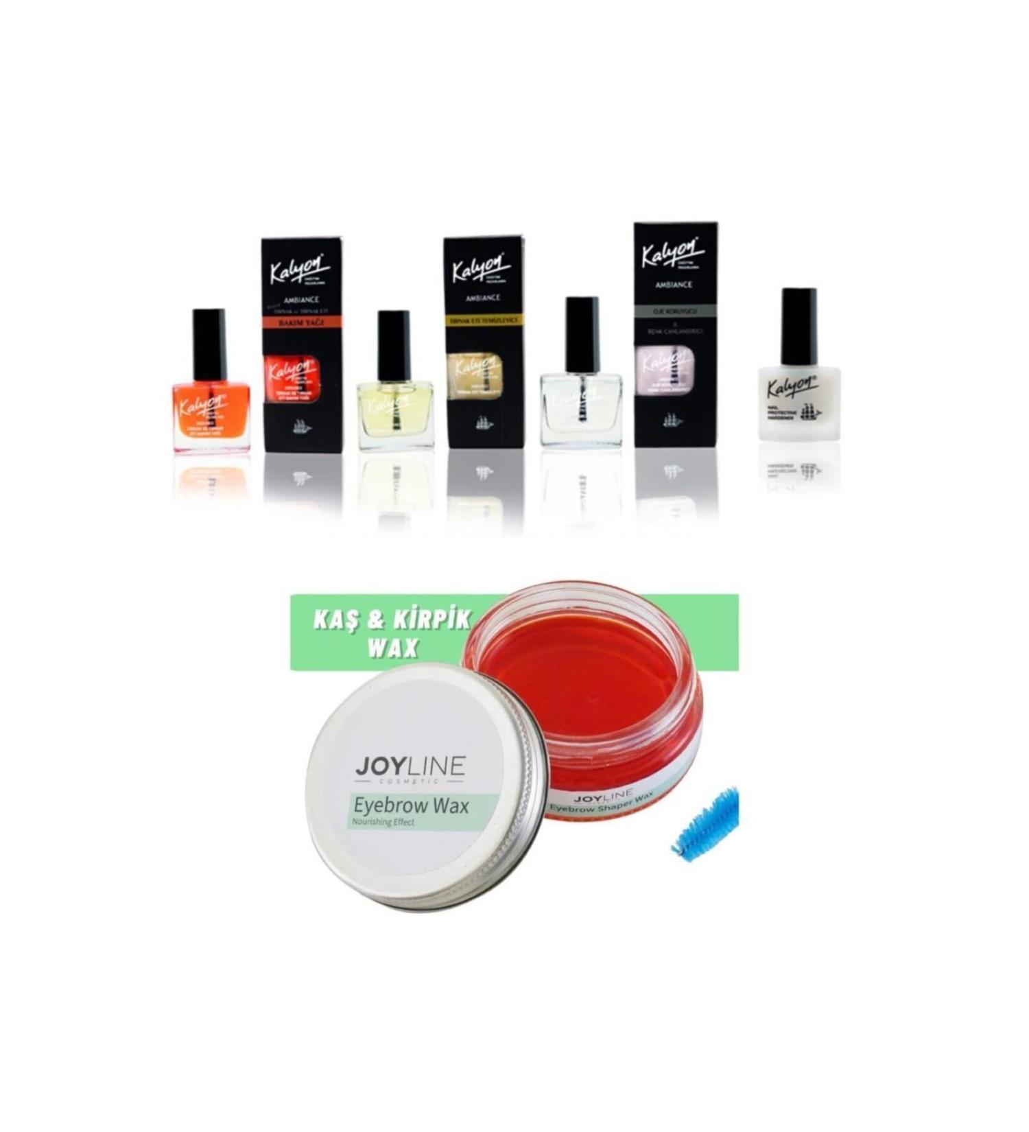 Kalyon Hardening Care Oil Meat Cleaner Protector Set of 4 Joy Line Eyebrow Shaper and Fixer