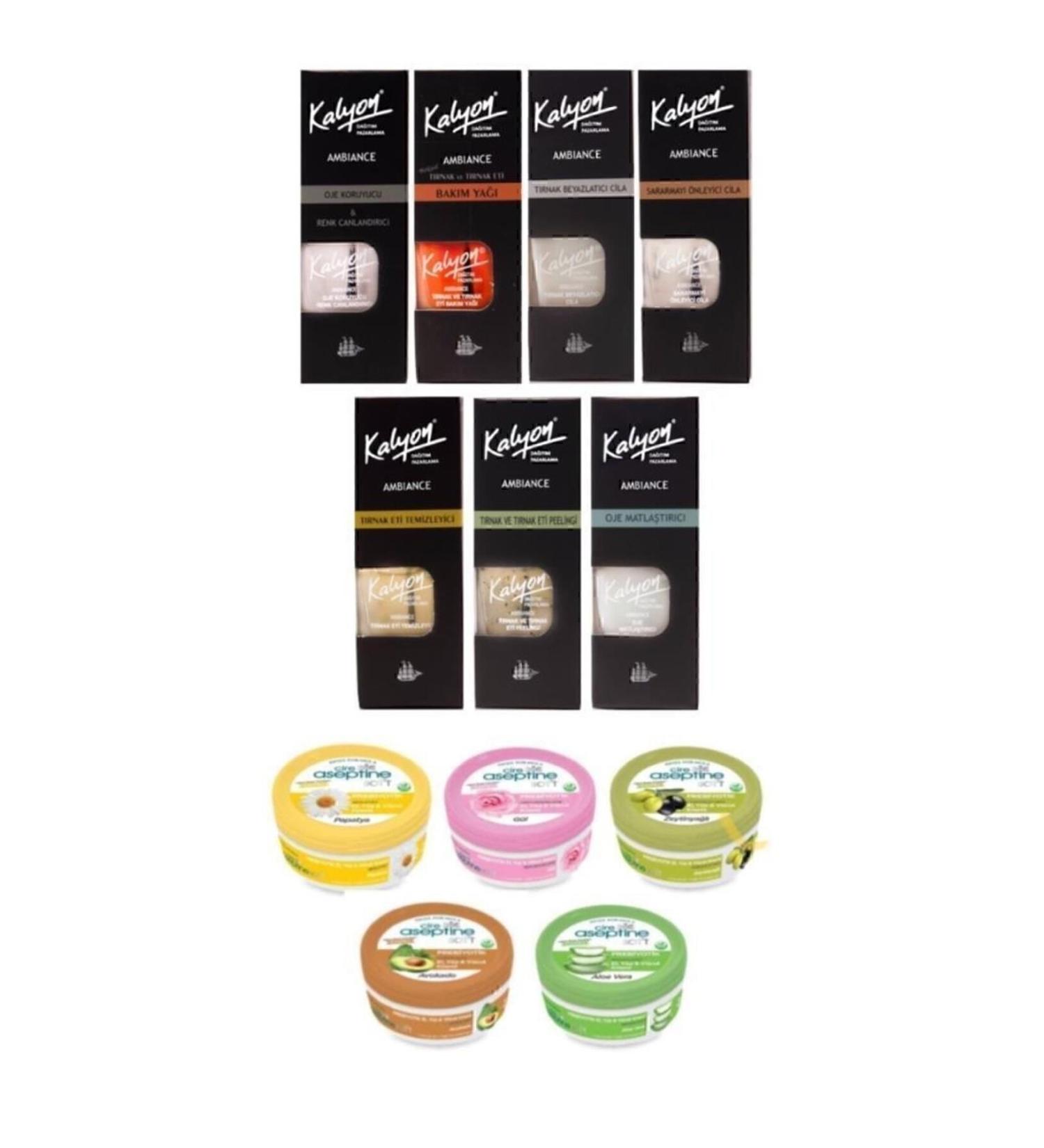 Kalyon 7 Li Set+ cire Aseptine Cream 30ml 5 Pieces Mixed