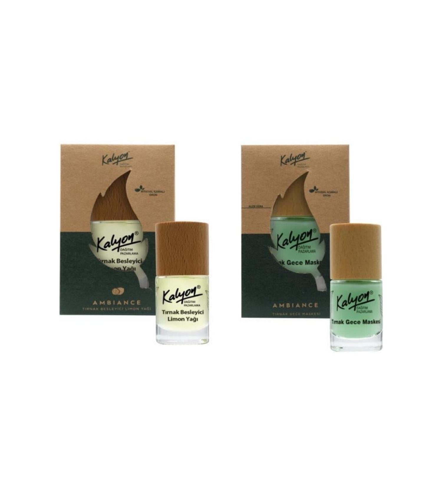 Kalyon Herbal Nail Nourishing Lemon Oil 11 Ml + Nail Night Mask 11 Ml *