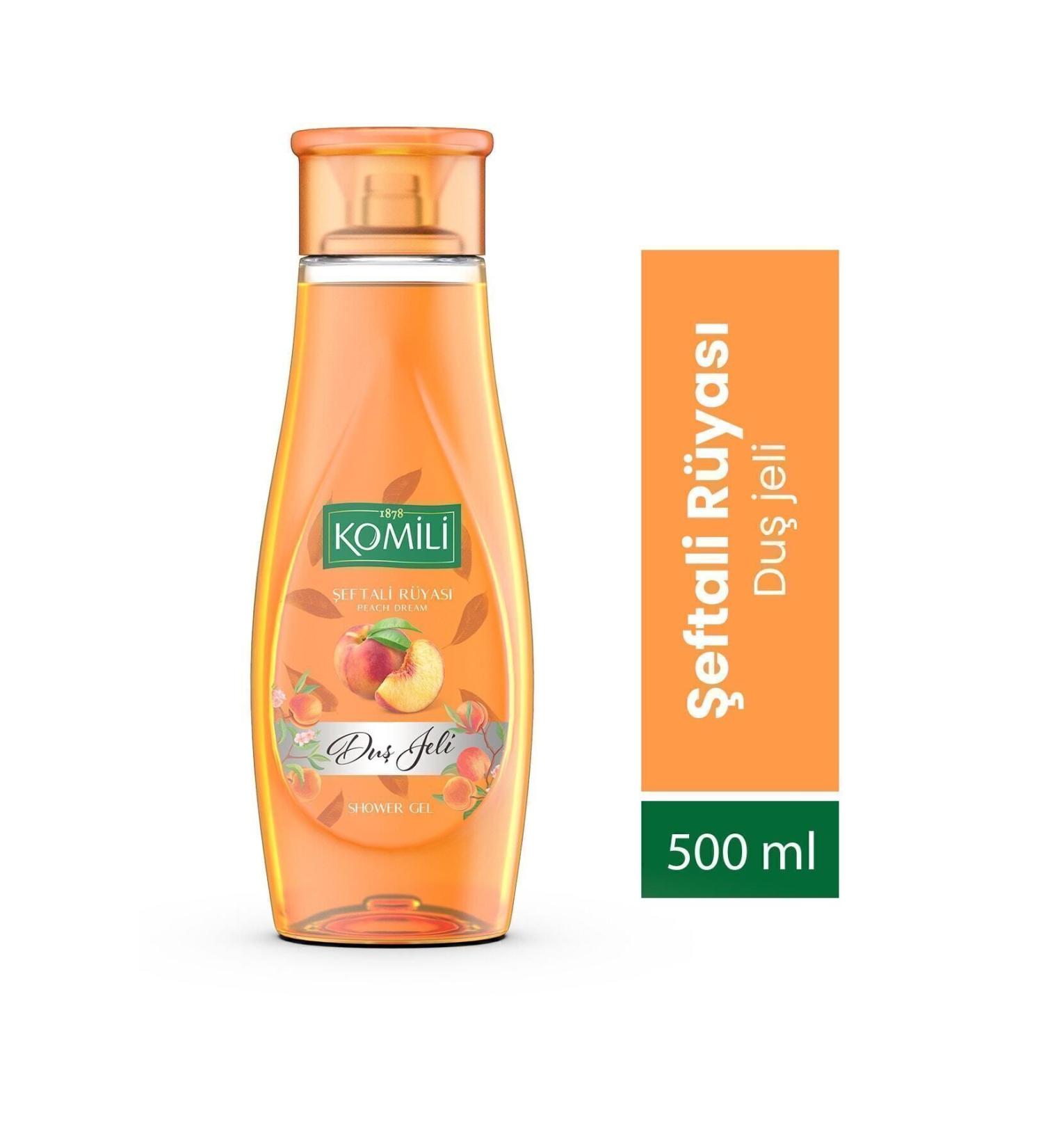 Komili Peach Dream Vegan Shower Gel - Peach and Summer Fruits Scent - 500 ml - Buy Online on GoSupps.com