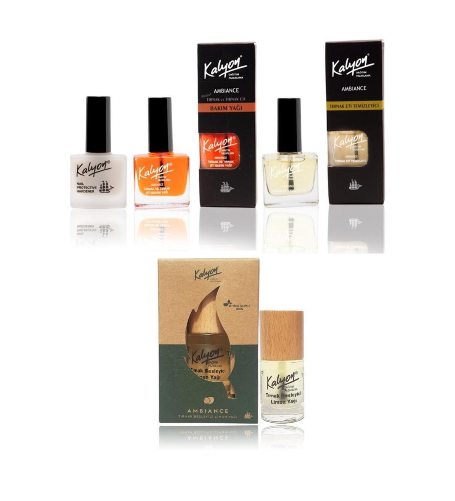 Kalyon Nail Hardener + Care Oil + Meat Cleaner + Herbal Nail Nourishing Lemon Oil 11