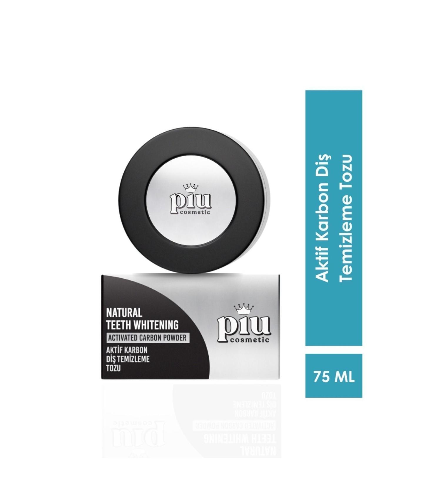 Piu Cosmetic Active Carbon Teeth Cleaning Powder 50 gr - Buy Online on GoSupps.com