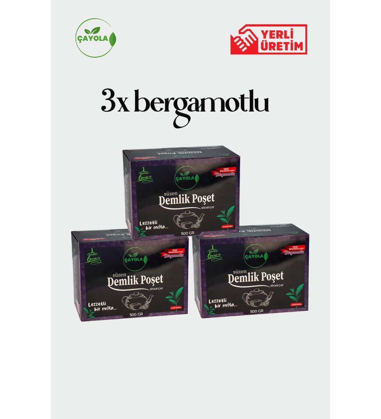 cayola 3-PACK BERGAMOTTE TEAPOT BAGS PREMIUM TEA