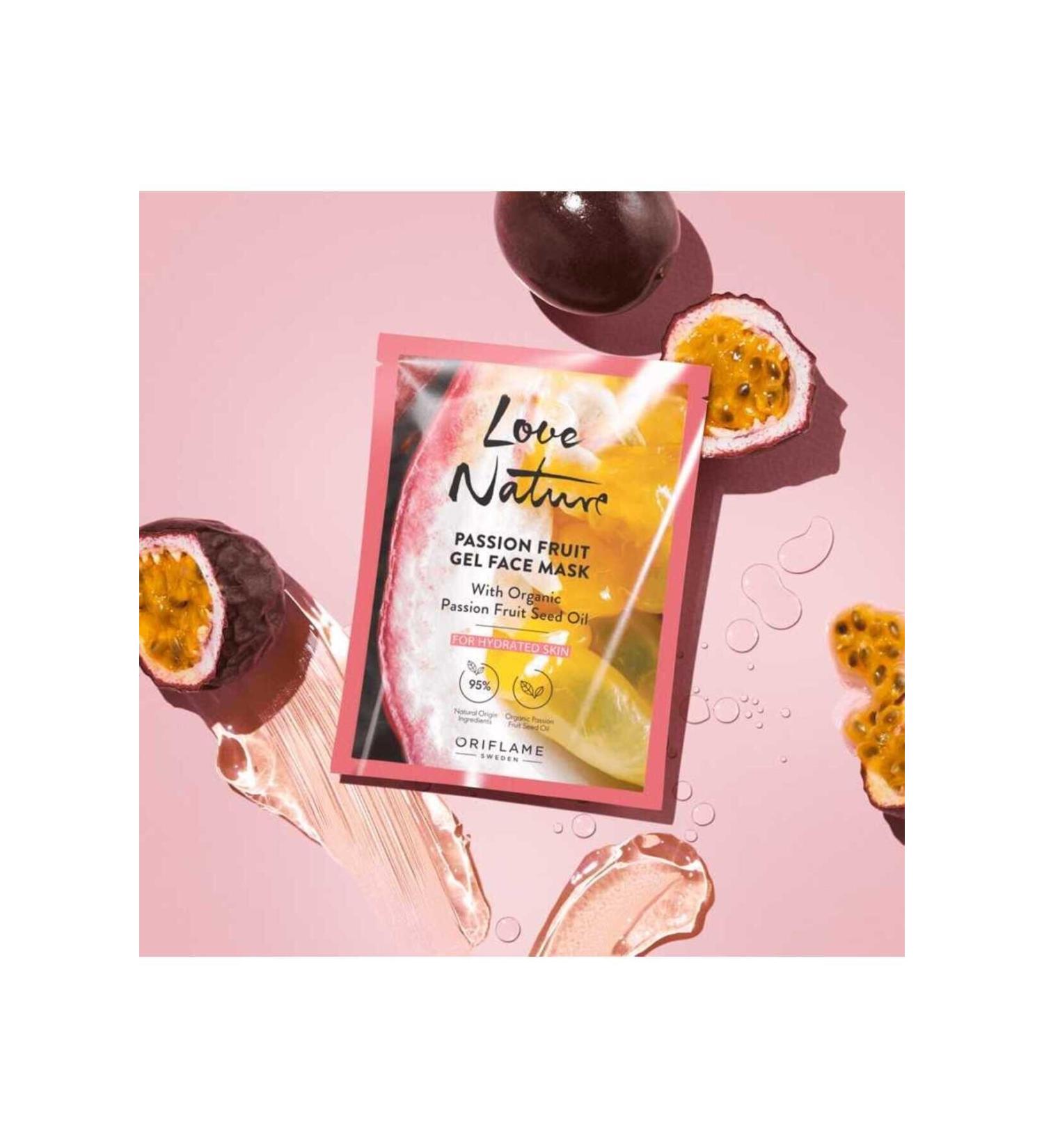 Oriflame Love Nature Gel Face Mask with Organic Passion Fruit Seed Oil - Buy Online on GoSupps.com