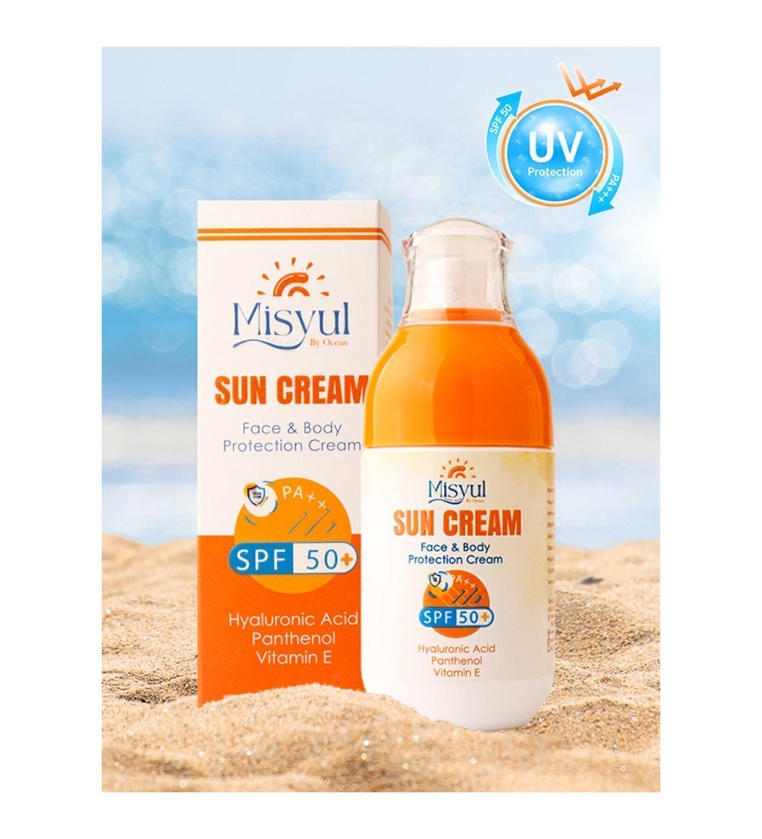 Misyul Sunscreen Spf 50 + Anti-Stain Hyaluronic Acid Moisturizing Face and Body Protection Cream 100ml - Buy Online on GoSupps.com