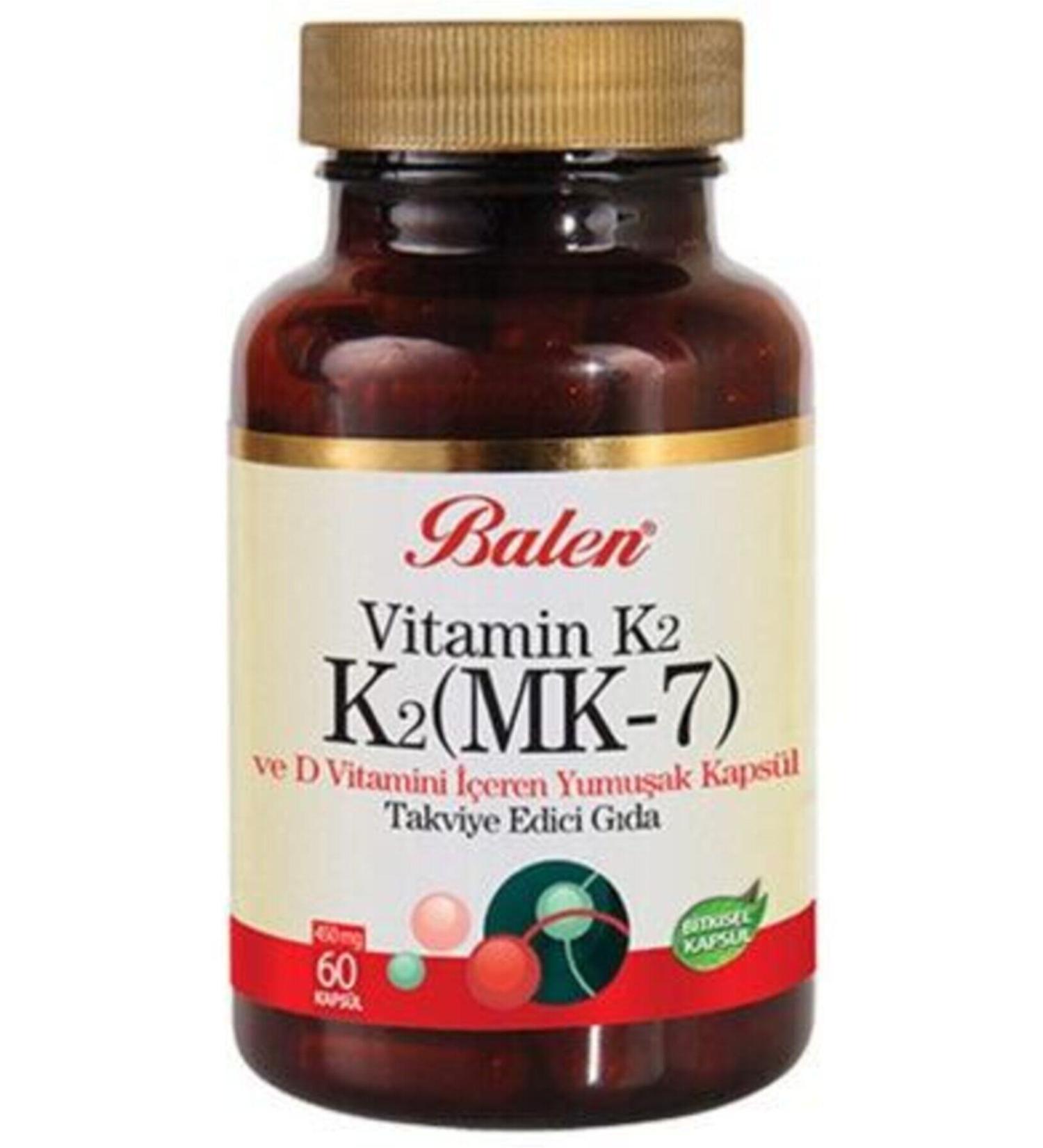 Balen Vitamin K2 (mk-7) Vitamin D 450 Mg X 60 Capsules