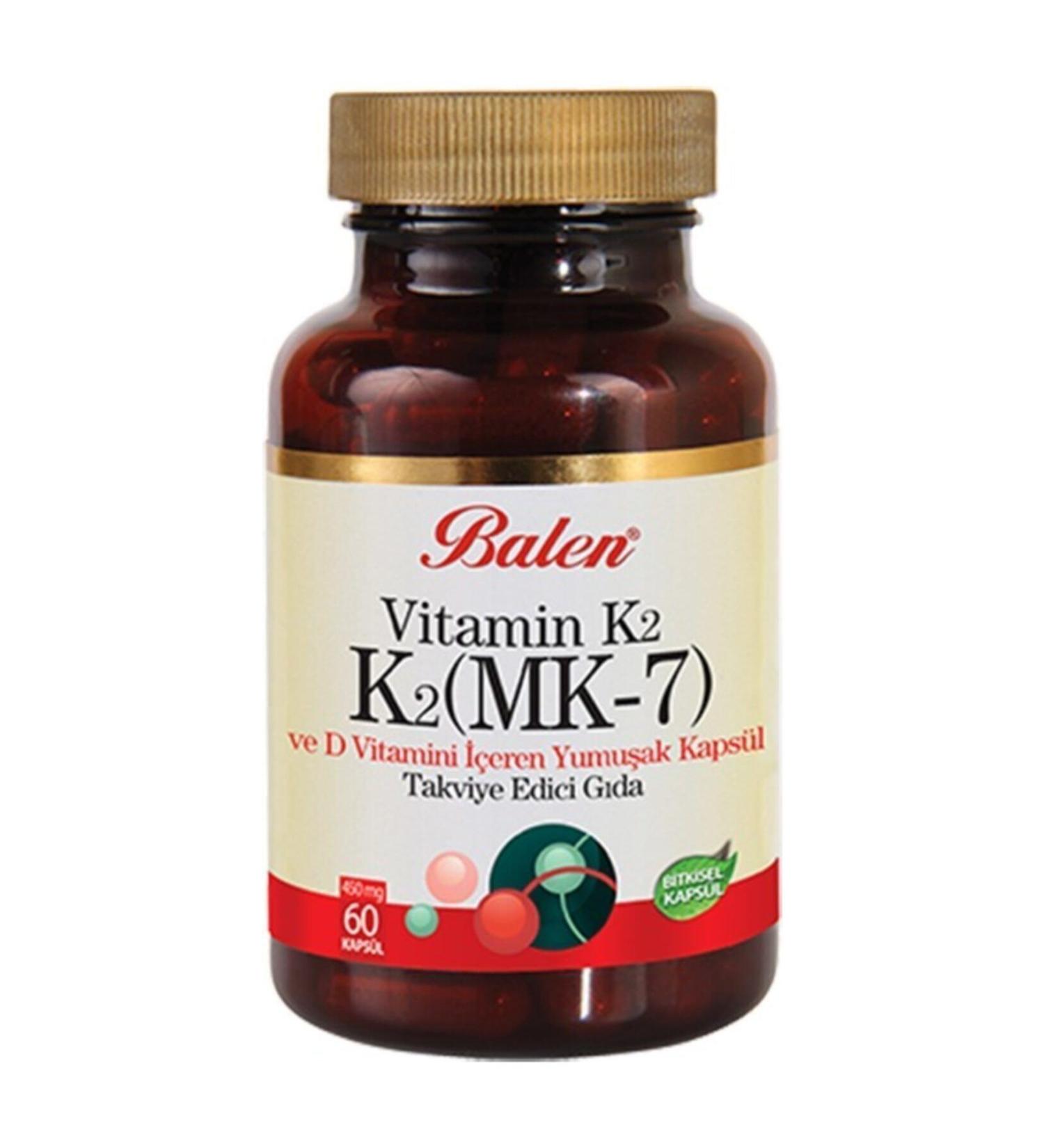 Balen Vitamin K2 (MK-7) and Vitamin D Containing 60 Capsules