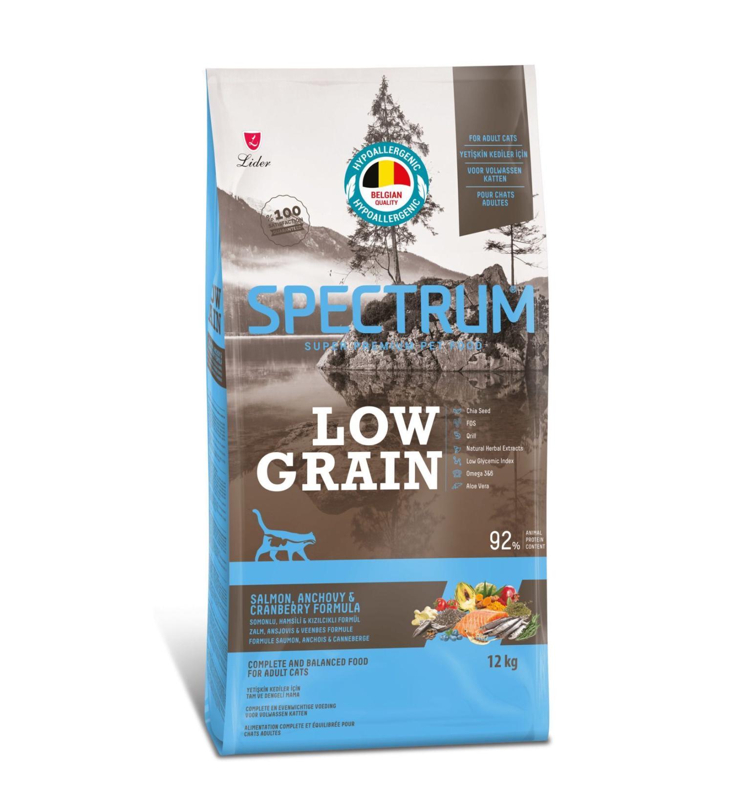 Spectrum SPC LG SALMON & ANCHORICE & CRANSOY ADULT CAT FOOD 12 KG - Buy Online on GoSupps.com