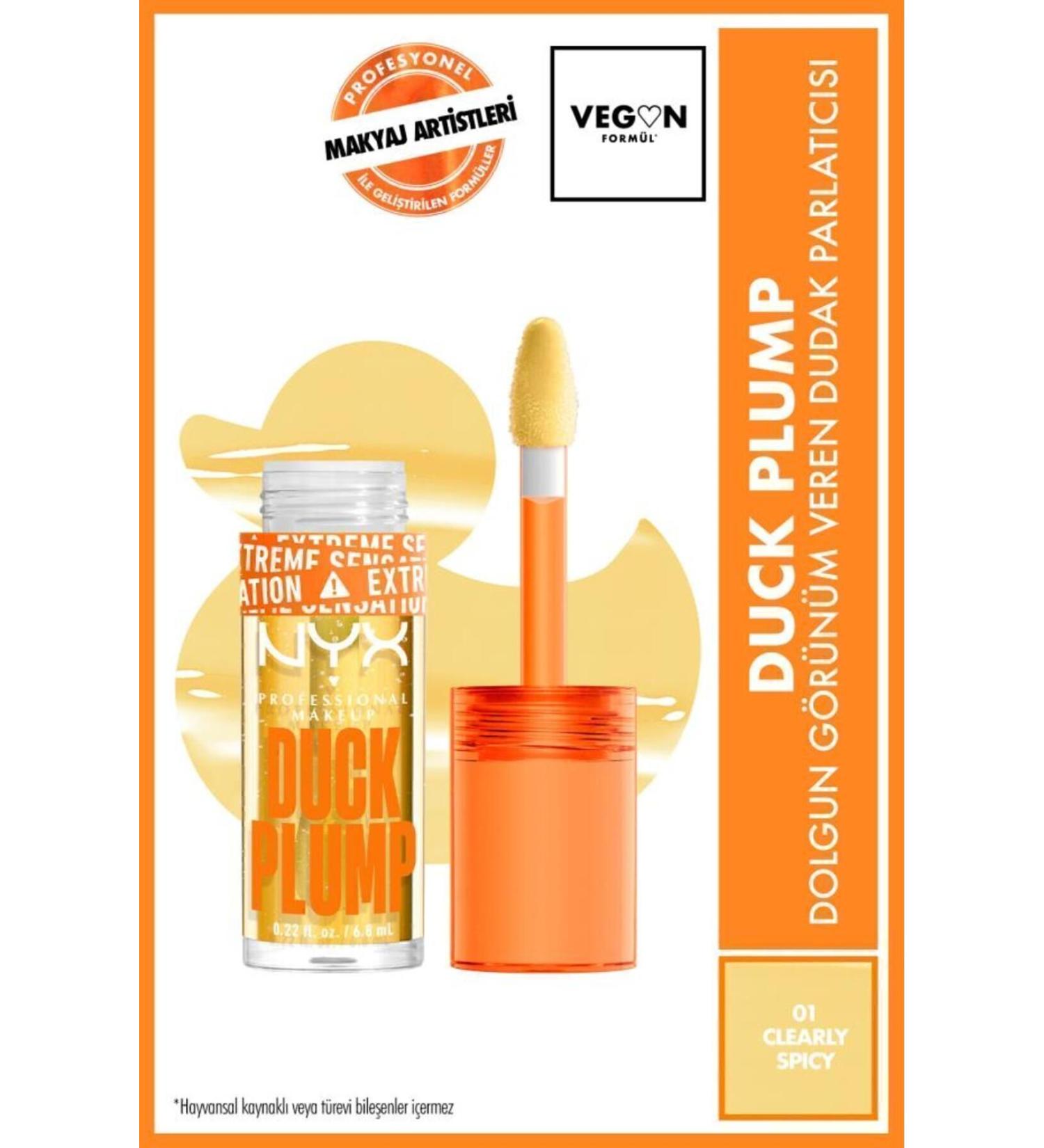 NYX Professional Makeup Duck Plump Lip Gloss - 01 Clearly Spicy - Buy Online on GoSupps.com