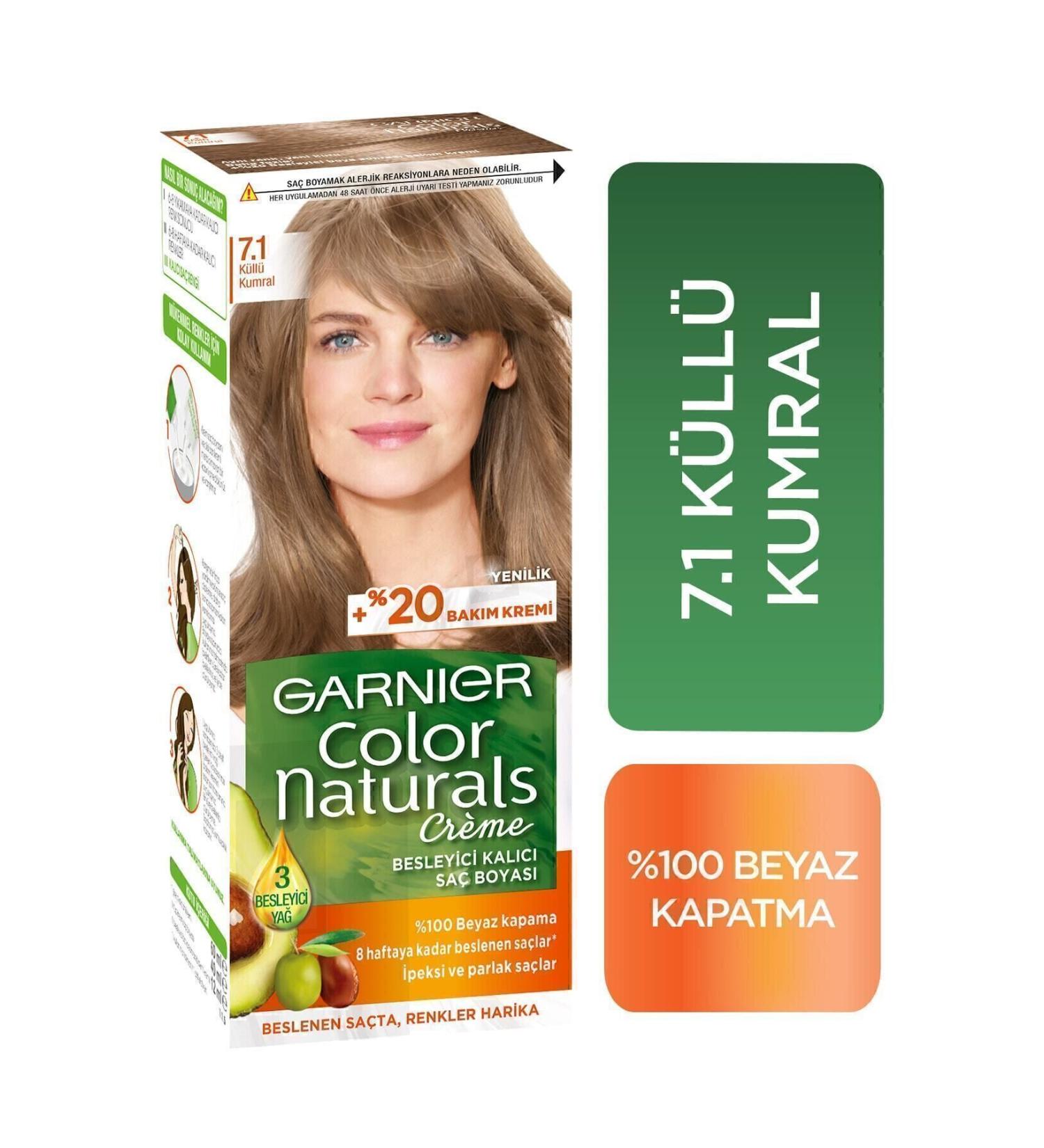 Garnier Color Naturals Hair Dye 7.1 Ash Blonde - Buy Online on GoSupps.com