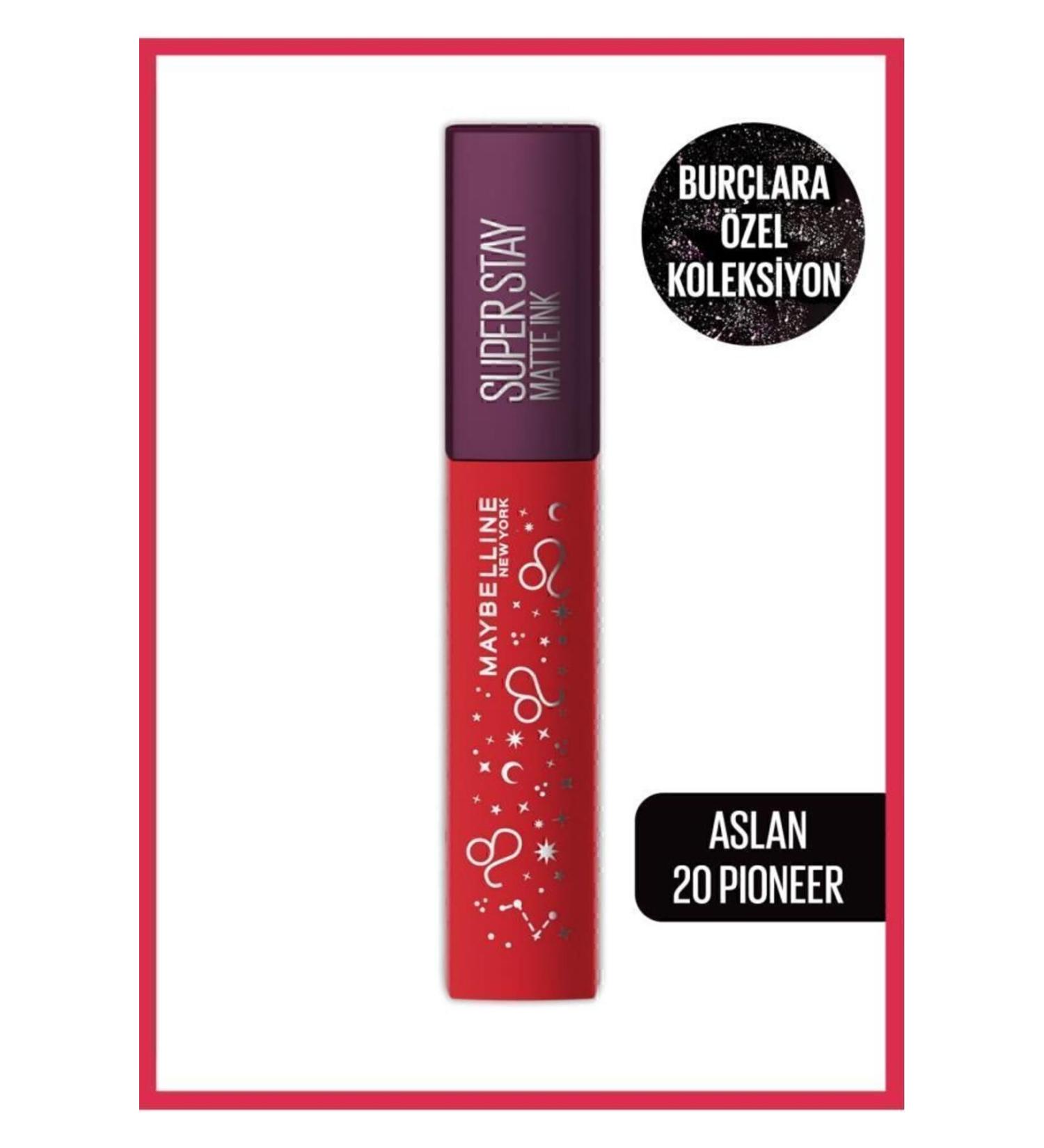 Maybelline New York Super Stay Matte Ink Zodiac Liquid Matte Lipstick - 20 Pioneer (LION) - Buy Online on GoSupps.com