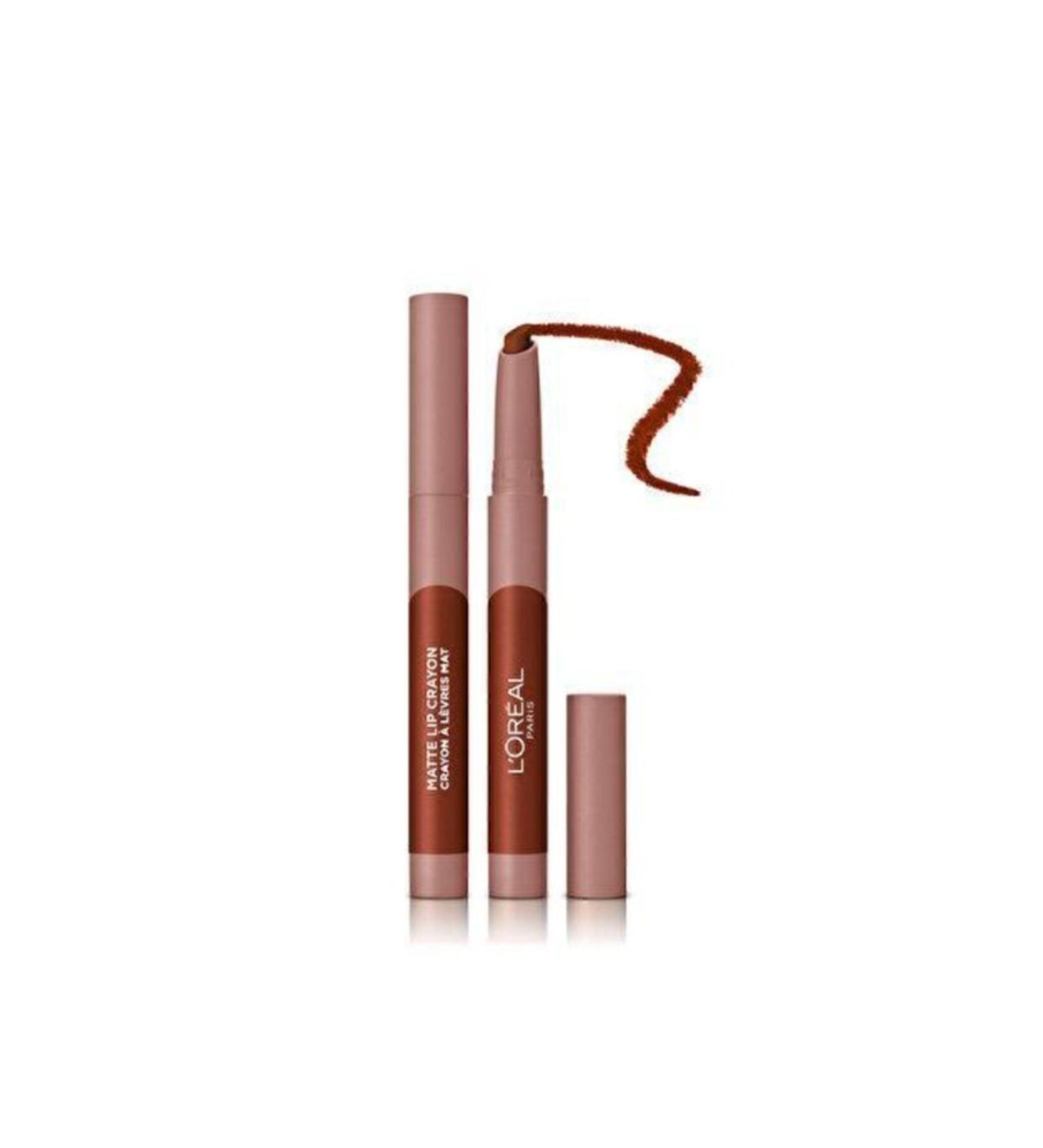 L'Oreal Paris Infaillible Matte Lip Crayon Pencil Matte Lipstick - 109 Flirty Toffee