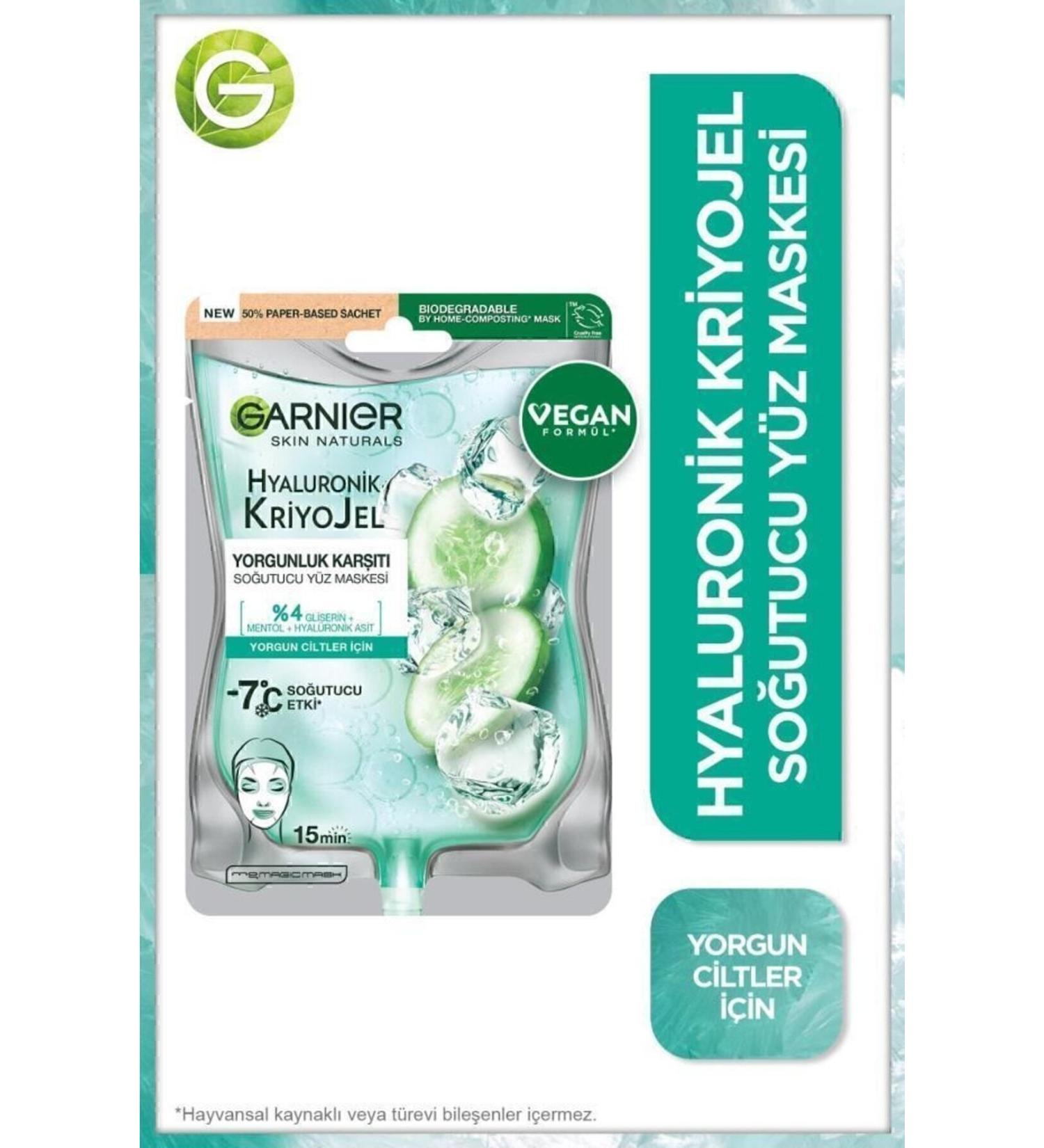 Garnier Hyaluronic Cryogel Anti-Fatigue Cooling Face Mask - Buy Online on GoSupps.com