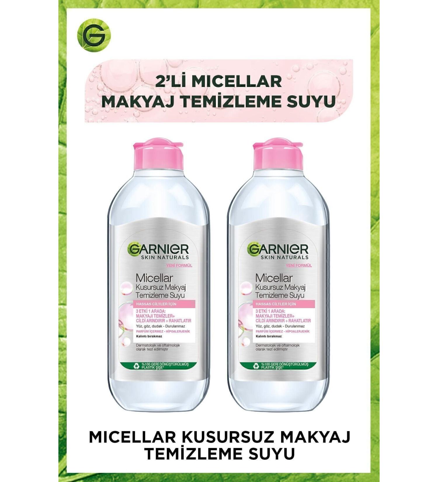Garnier 2-Piece Micellar Flawless Make-Up Remover Water 400 Ml - Buy Online on GoSupps.com