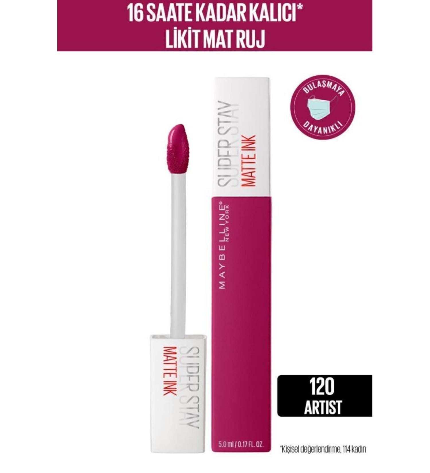 Maybelline New York Super Stay Matte Ink City Edition Liquid Matte Lipstick - 120 Artist - Buy Online on GoSupps.com