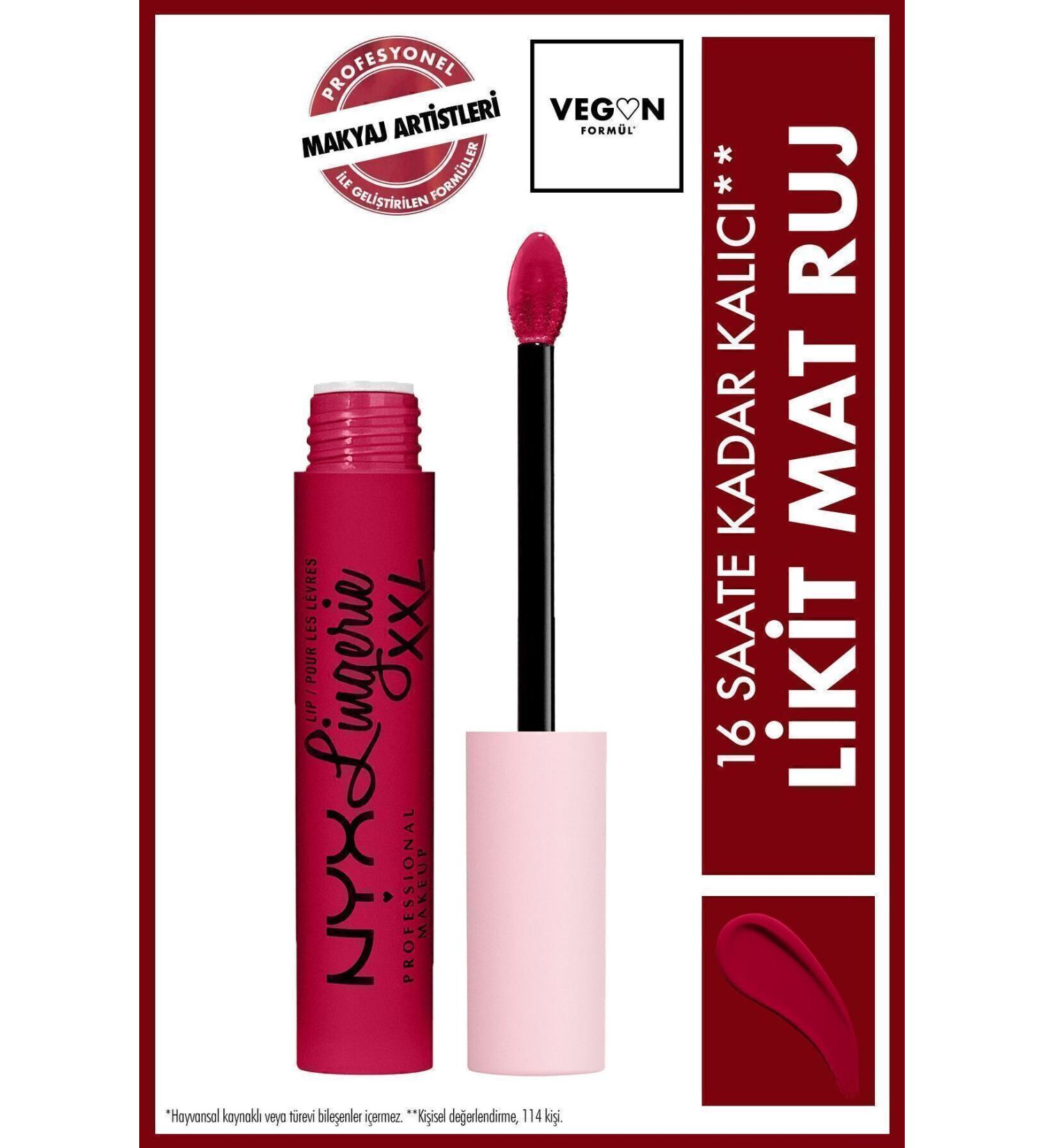 NYX Professional Makeup Liquid Matte Lipstick - Lip Lingerie Xxl Matte Liquid Lipstick Stamina - Buy Online on GoSupps.com