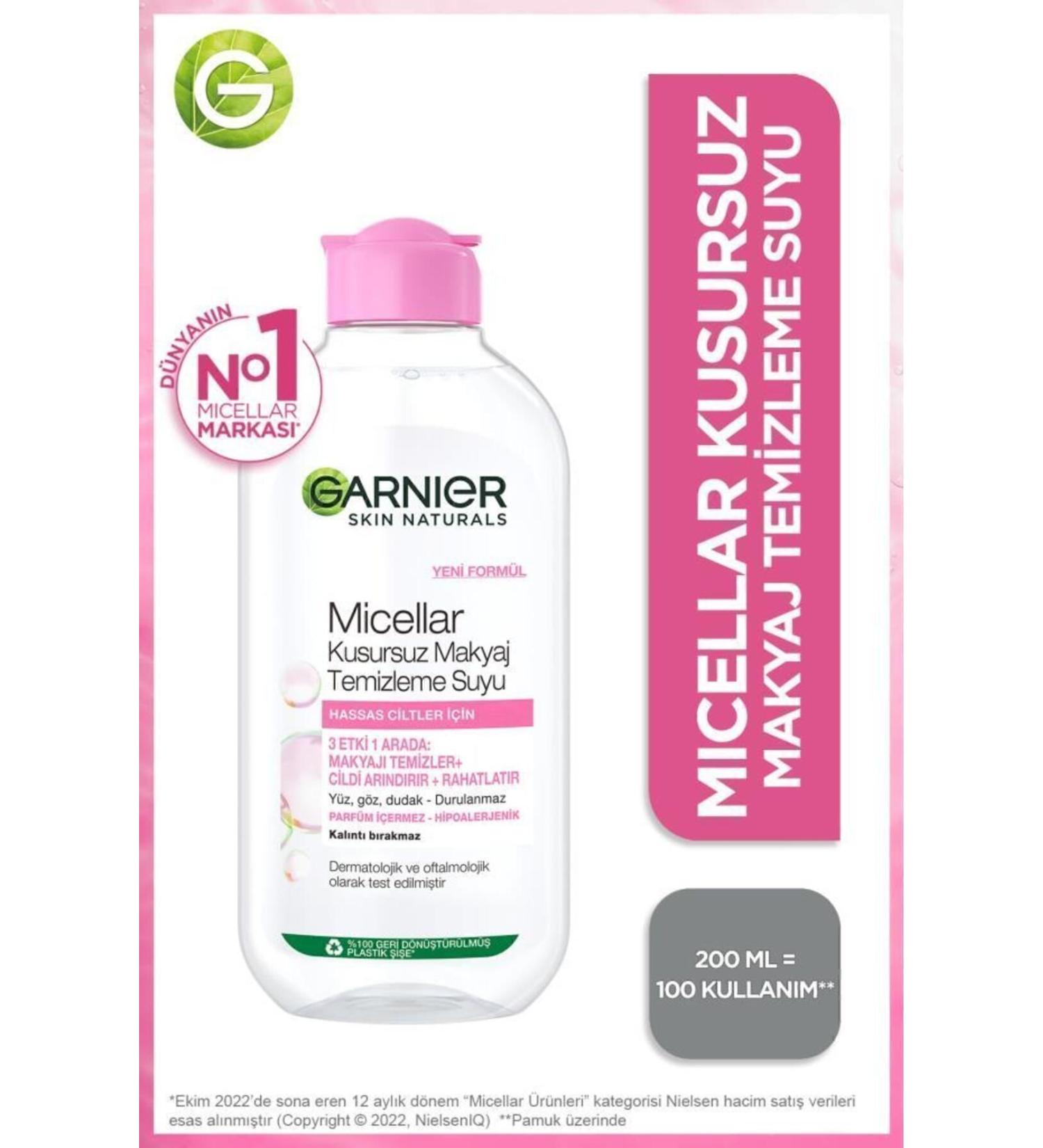 Garnier Micellar Flawless Make-Up Remover Water 200ml - Buy Online on GoSupps.com
