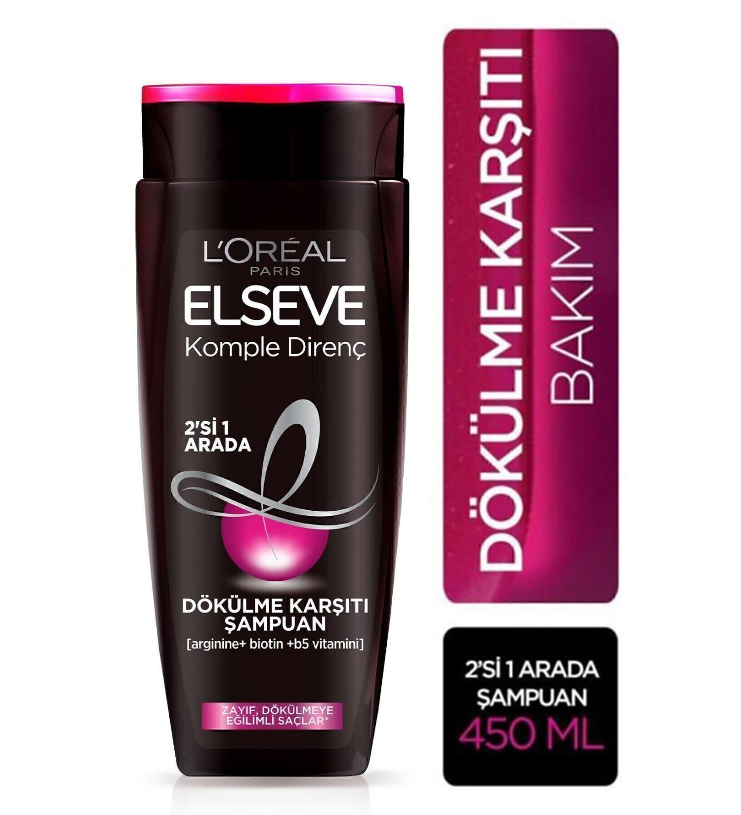 Elseve L'or al Paris Complete Resistance Anti-Hair Loss 2 in 1 Shampoo 450 ml - Buy Online on GoSupps.com