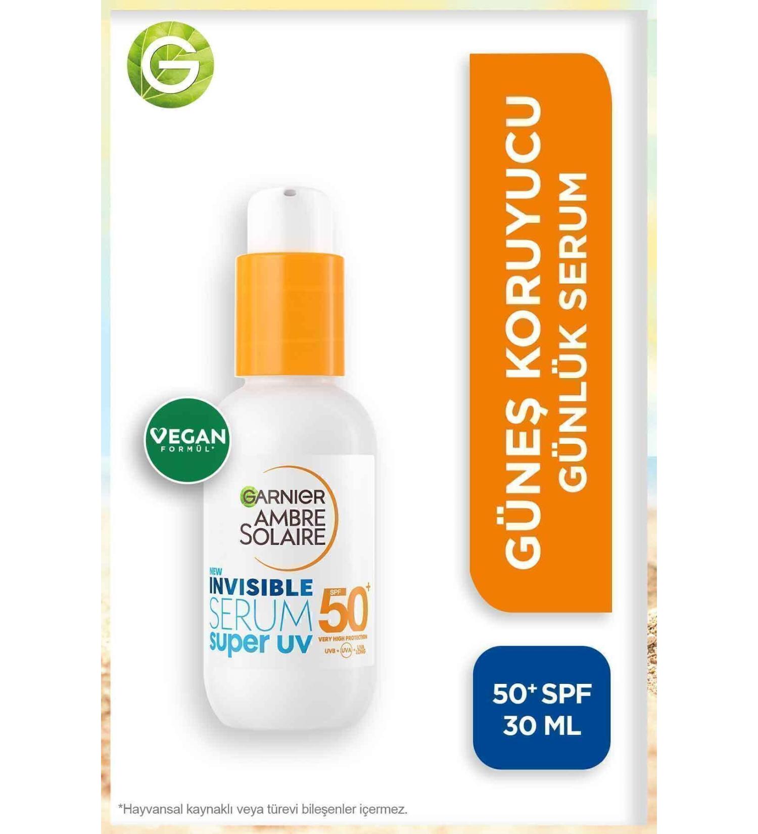 Garnier Ambre Solaire Invisible Spf50 Super UV Daily Sunscreen Serum 30 ml - Buy Online on GoSupps.com