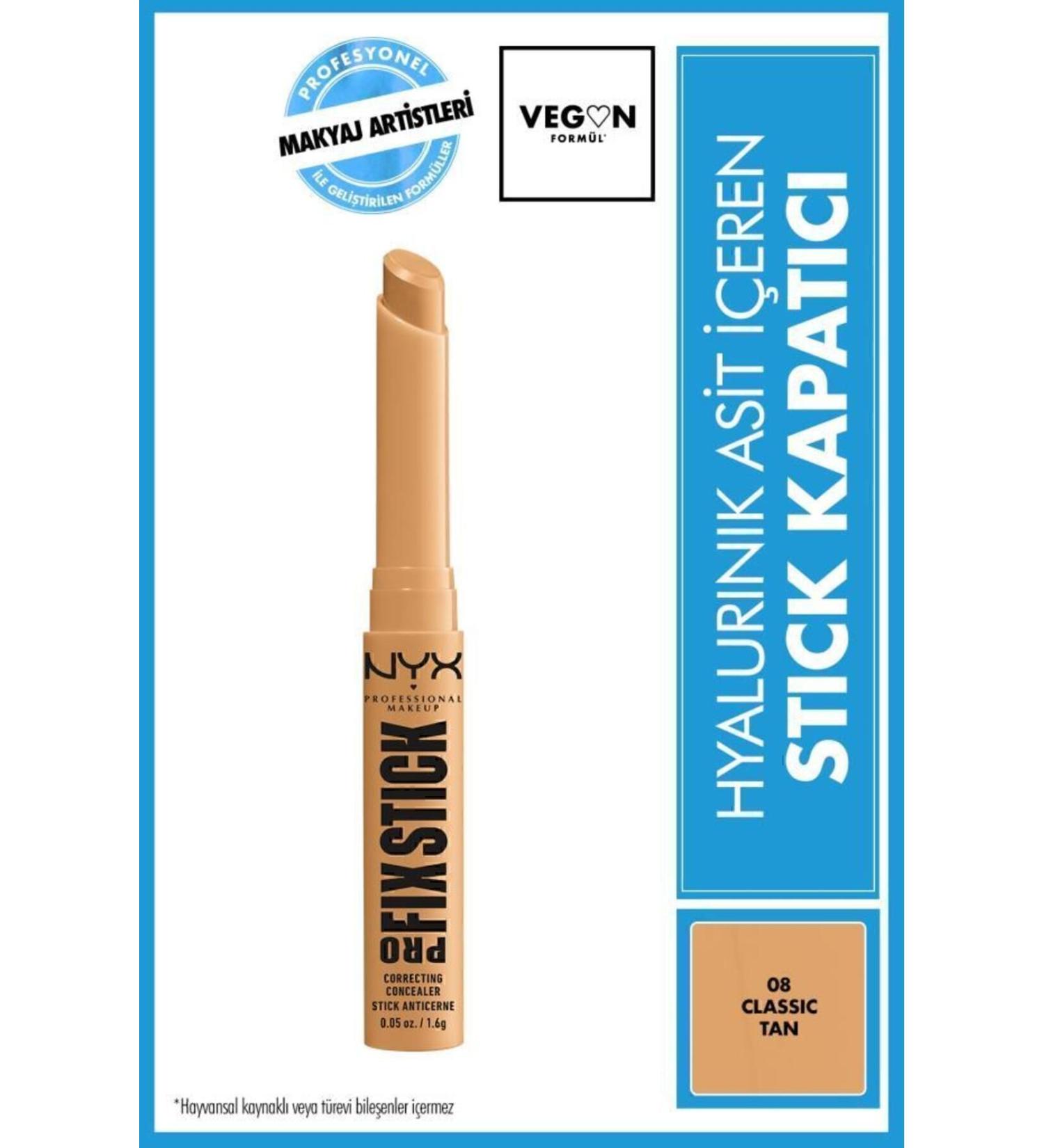 NYX Professional Makeup Pro Fix Stick Concealer - 08 Classic Tan - Buy Online on GoSupps.com