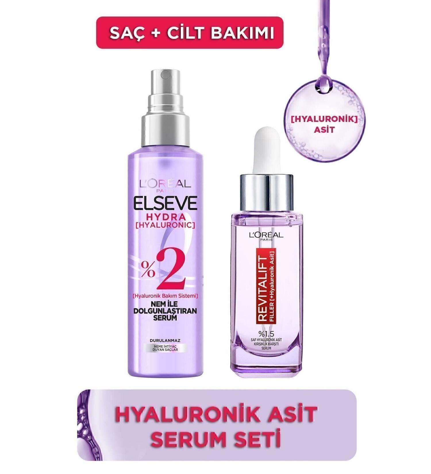 L'Oreal Paris Revitalift Filler 1.5% Hyaluronic Acid Serum & Hydra Moisture Plumping Serum & Roller - Buy Online on GoSupps.com