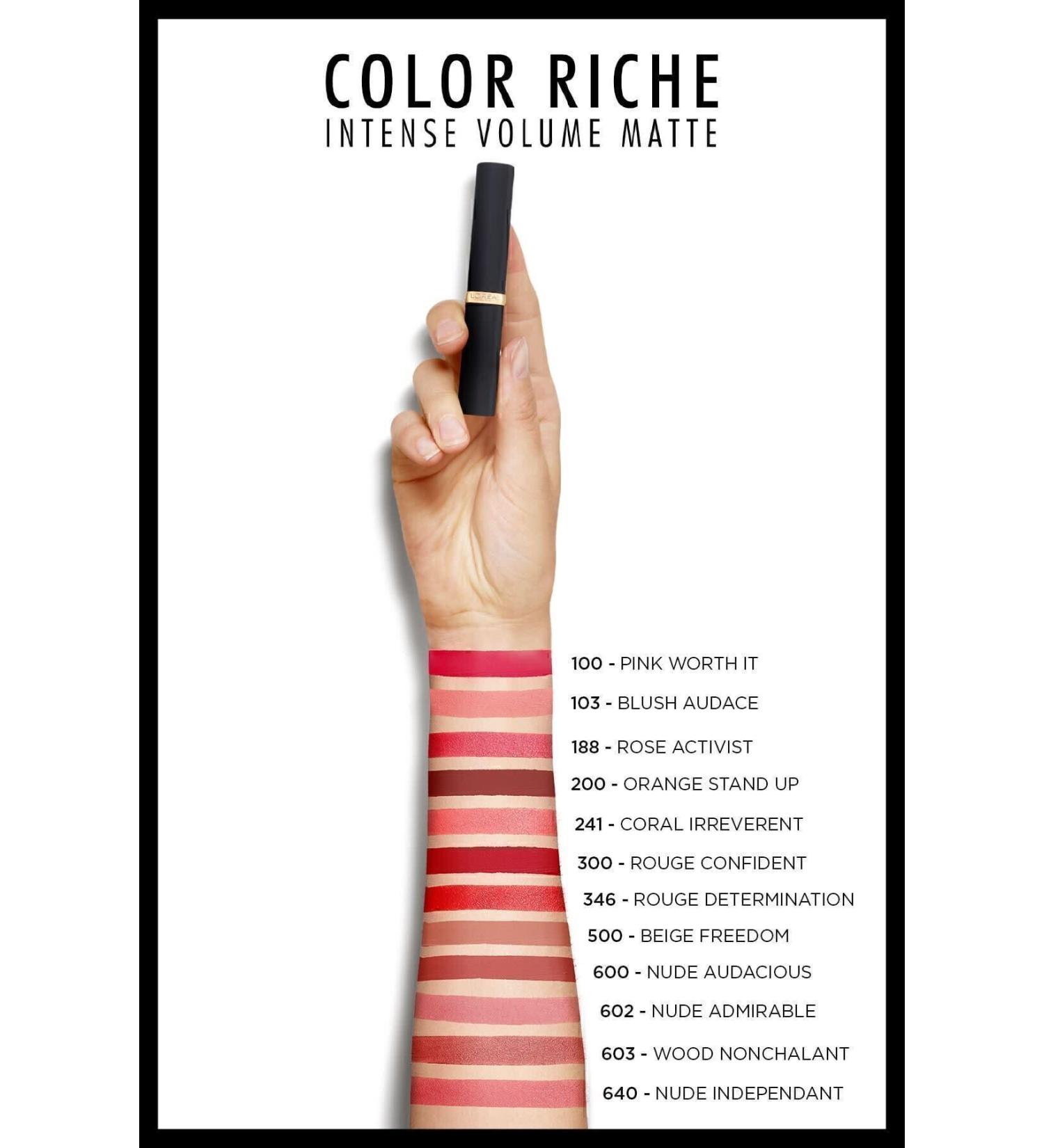 L'Oreal Paris Color Riche Intense Volume Matte Lipstick - 200 Orange Stand Up