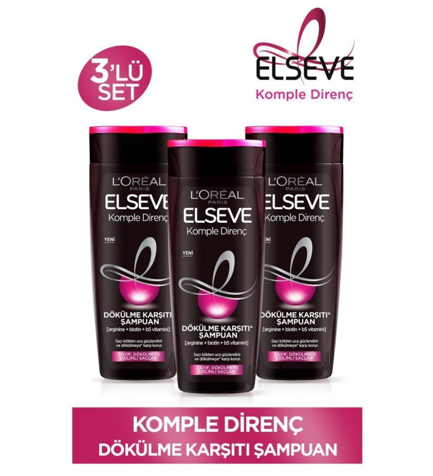 Elseve 3-Piece 390ml Complete Resistance Anti-Hair Loss Shampoo Set - Buy Online on GoSupps.com