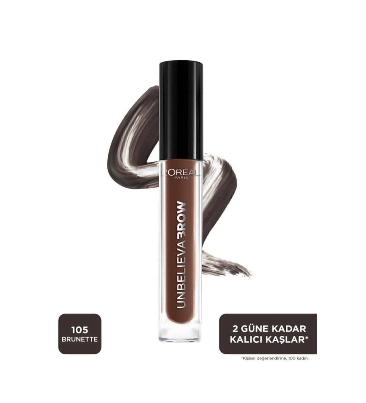 L'Oreal Paris L'Or al Paris Unbelieva Brow Long-Lasting Eyebrow Gel - 105 Brunette - Buy Online on GoSupps.com