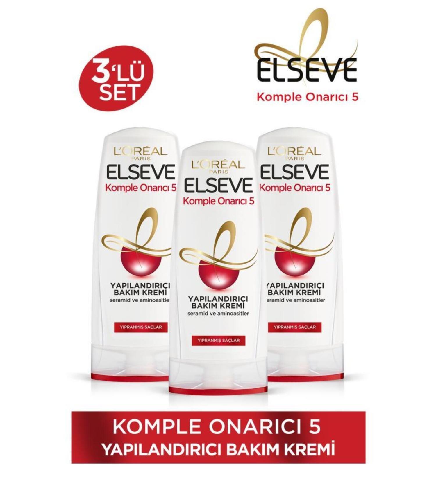 Elseve 3-Piece Complete Repair 5 Restructuring Care Cream 390 Ml Set - Buy Online on GoSupps.com