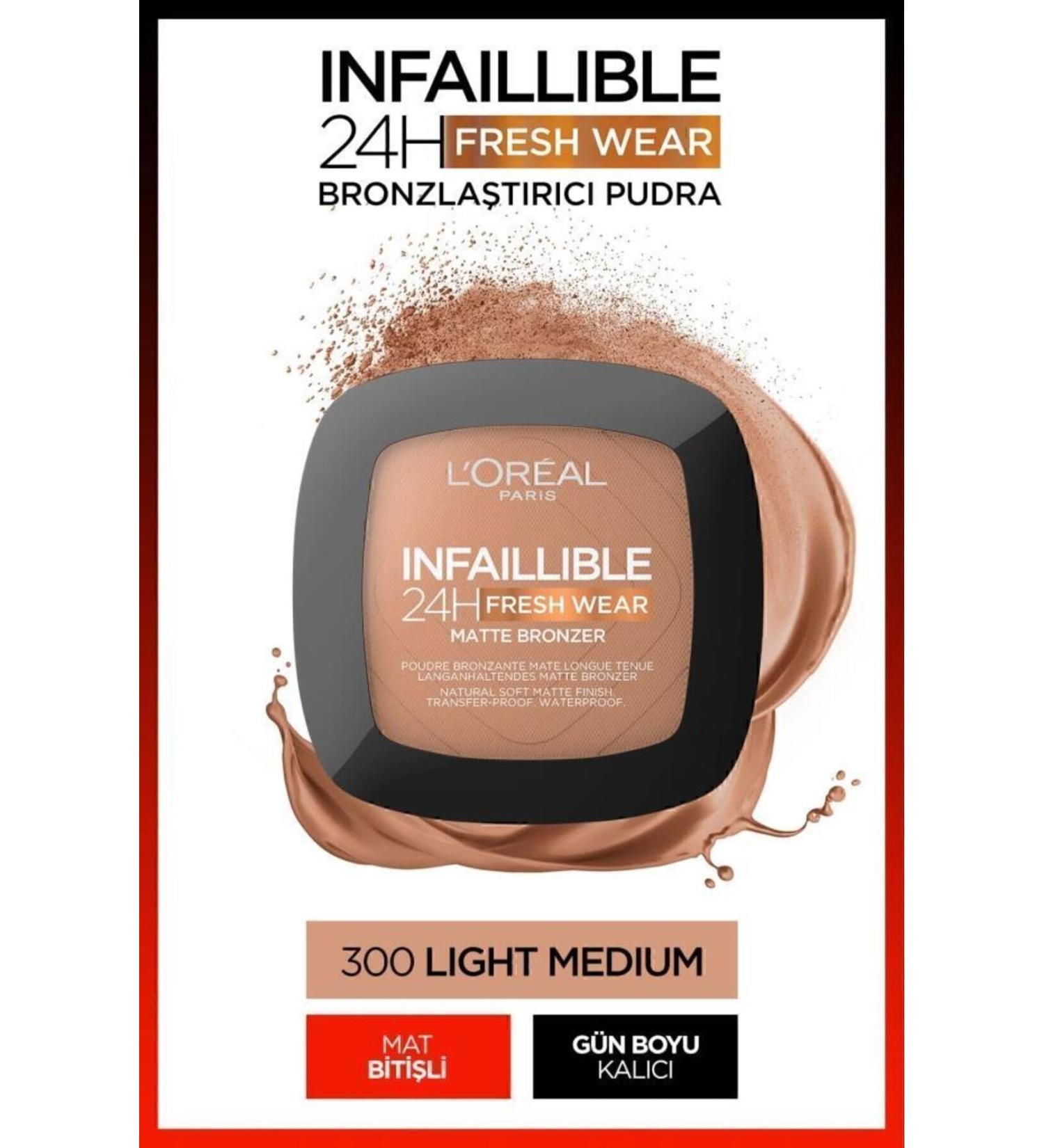 L'Oreal Paris L'or al Paris Infaillible 24h Fresh Wear Bronzing Powder - 300 Light Medium - Buy Online on GoSupps.com