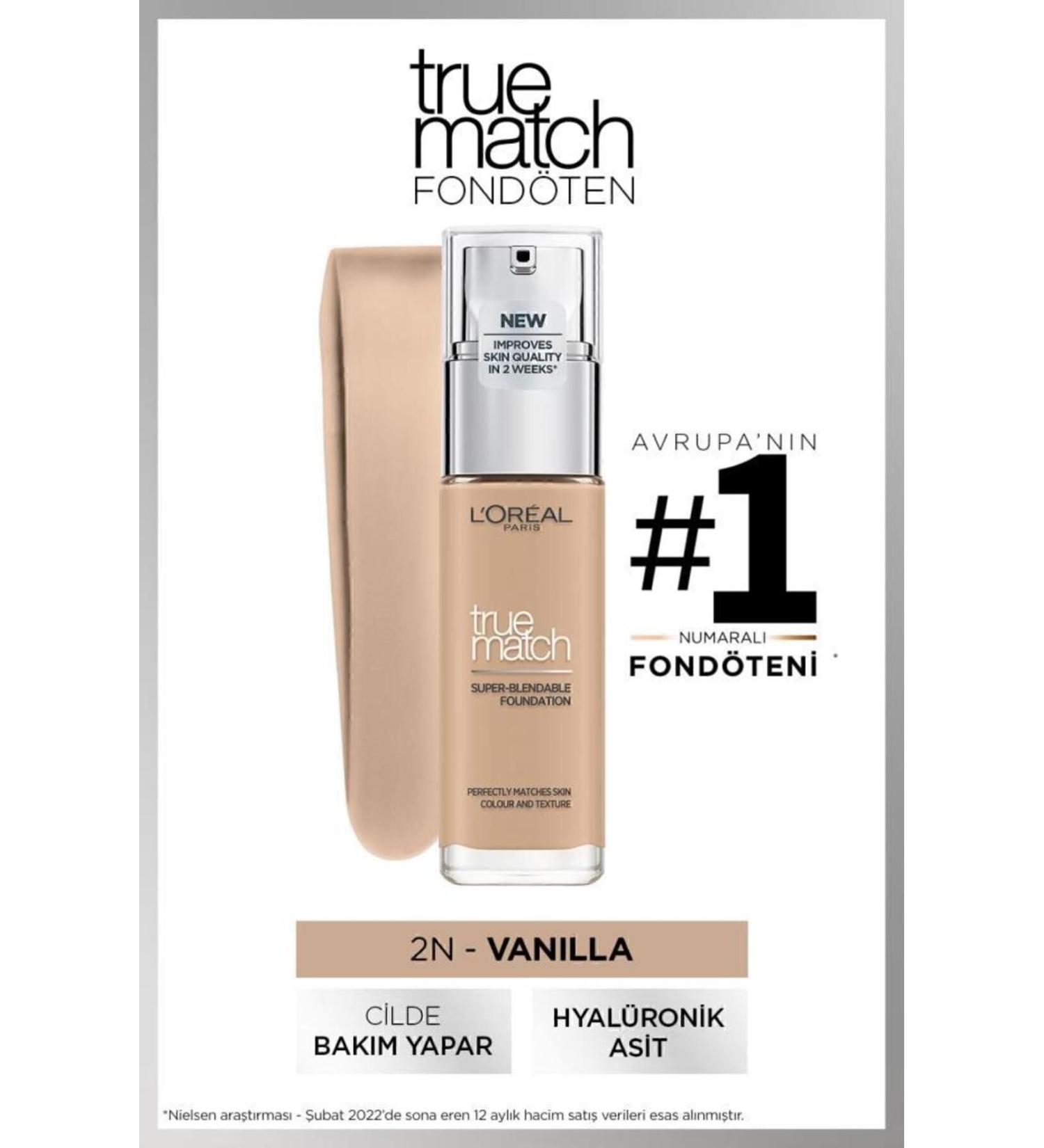 L'Oreal Paris L'Or al Paris True Match Caring Foundation - 2N Vanilla Neutral Undertone Concealer - Buy Online on GoSupps.com