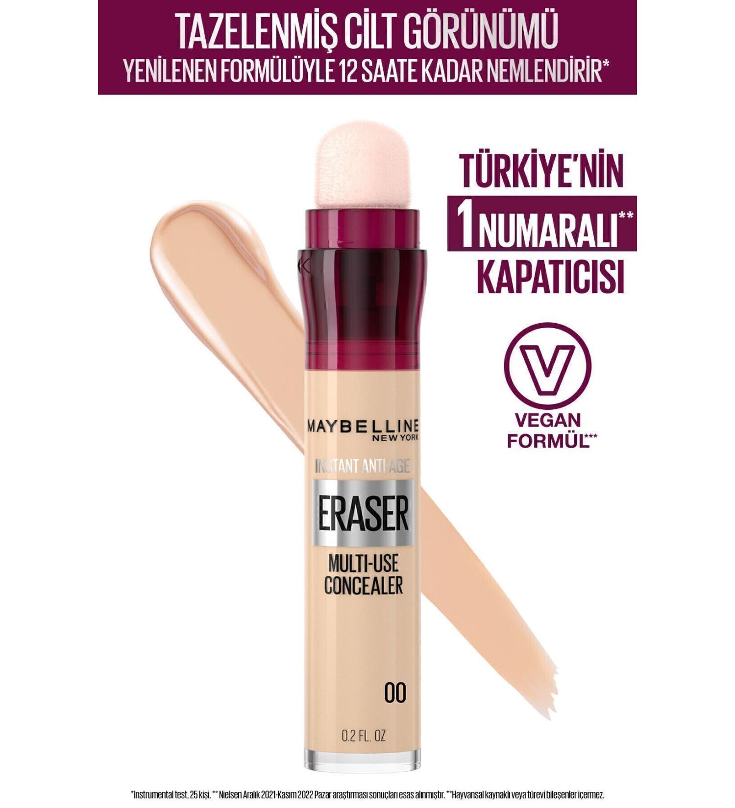 Maybelline New York Instant Anti Age Eraser Concealer - 00 Ivory Concealer - Buy Online on GoSupps.com