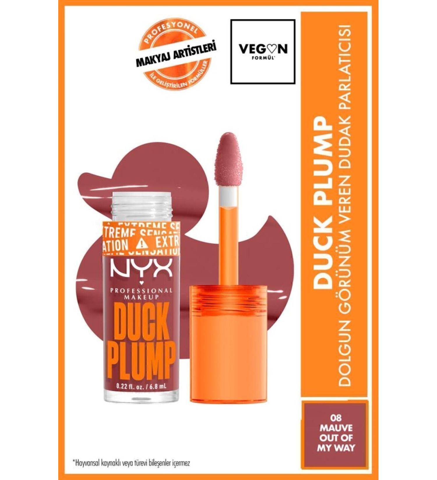 NYX Professional Makeup Duck Plump Lip Gloss - 08 Mauve Out Of My Way - Buy Online on GoSupps.com