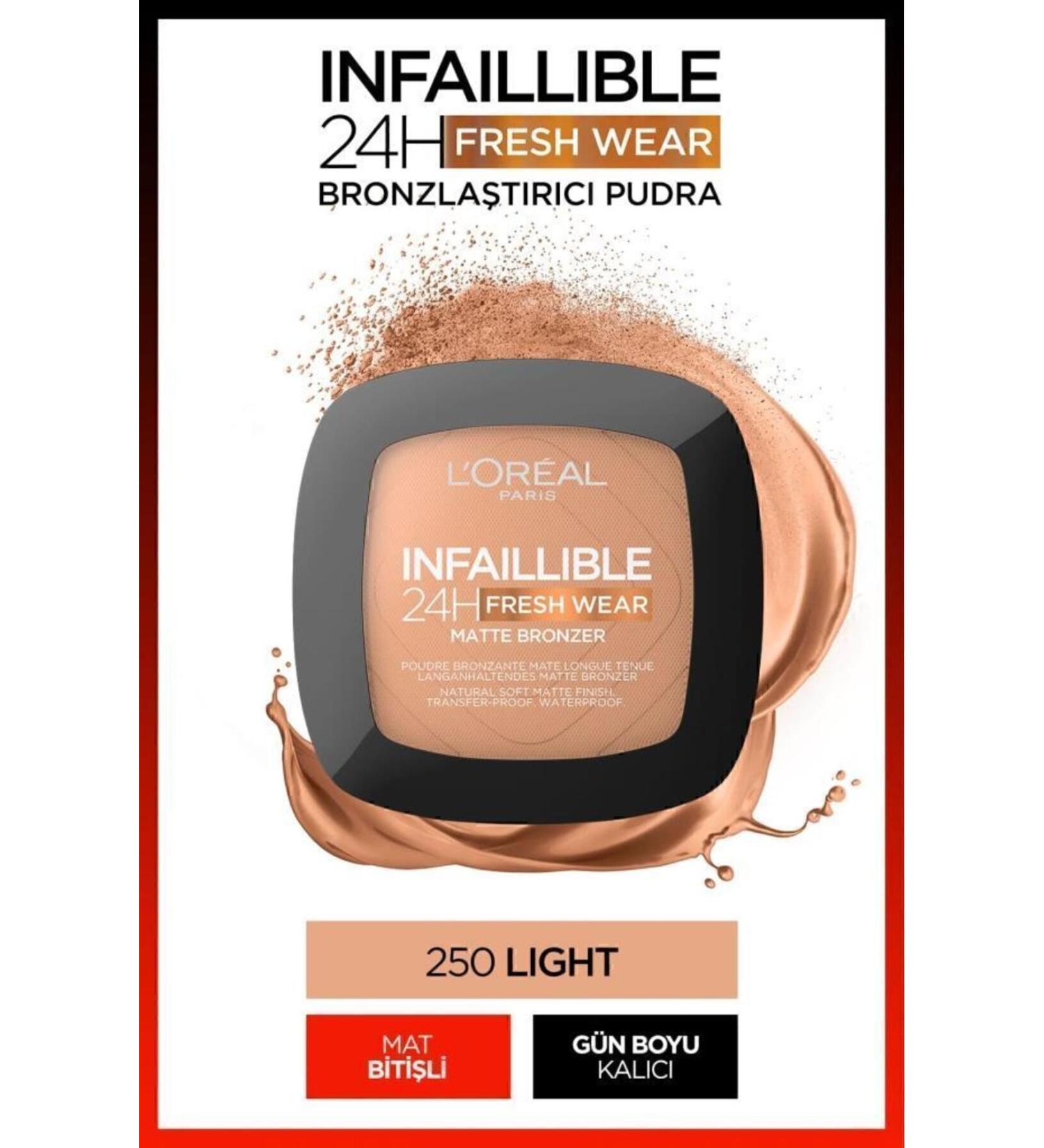 L'Oreal Paris L'or al Paris Infaillible 24h Fresh Wear Bronzing Powder - 250 Light - Buy Online on GoSupps.com