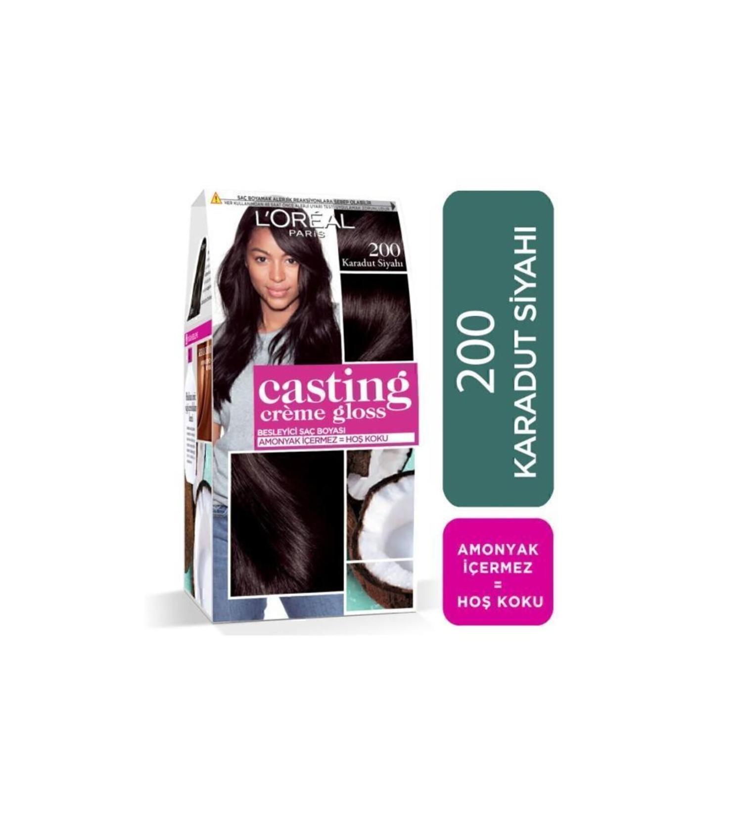 L'Oreal Paris Mulberry Black Hair Dye - Casting Creme Gloss 200 3600523302895 - Buy Online on GoSupps.com