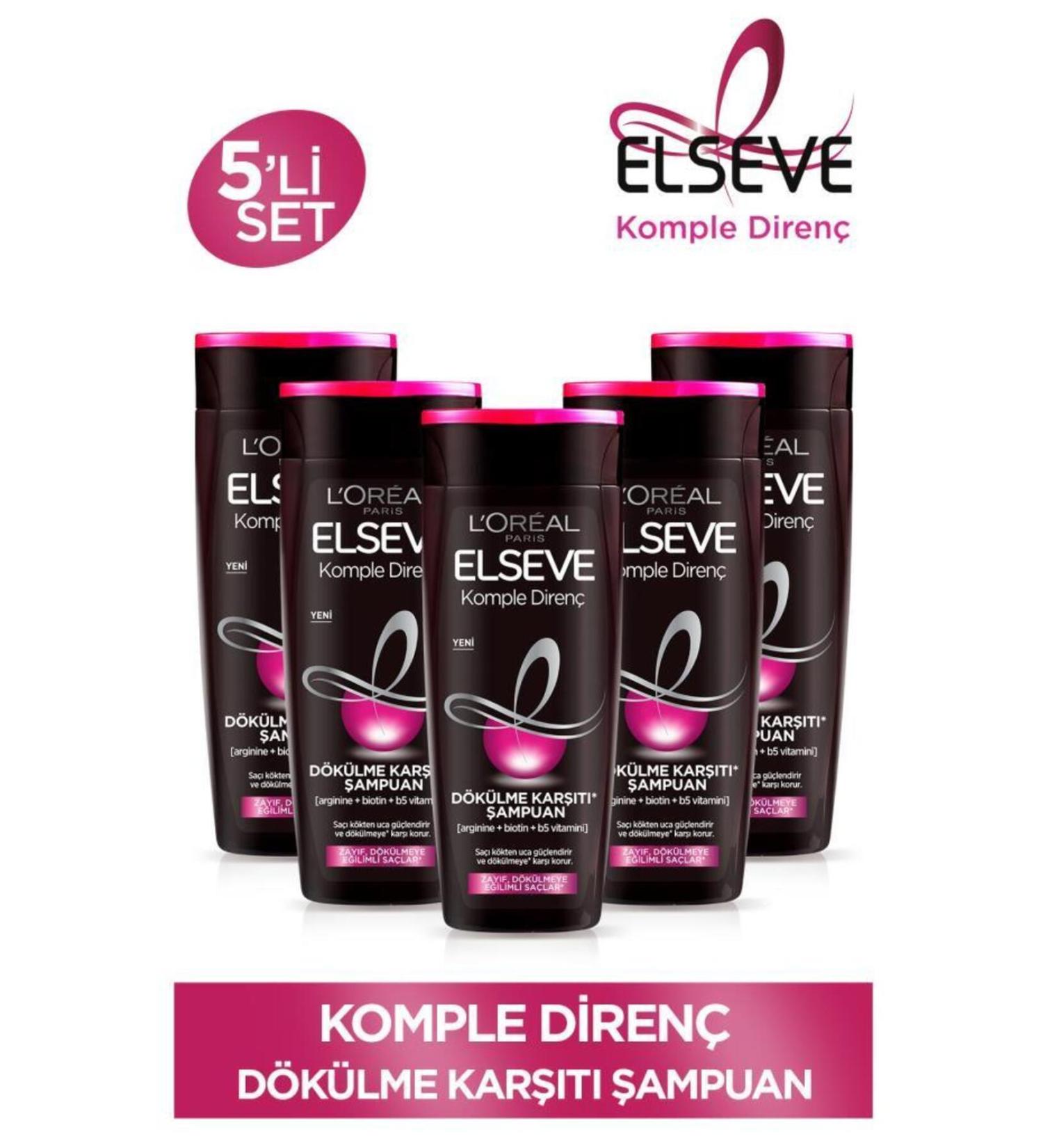 Elseve 5-Piece 390ml Complete Resistance Anti-Hair Loss Shampoo Set - Buy Online on GoSupps.com