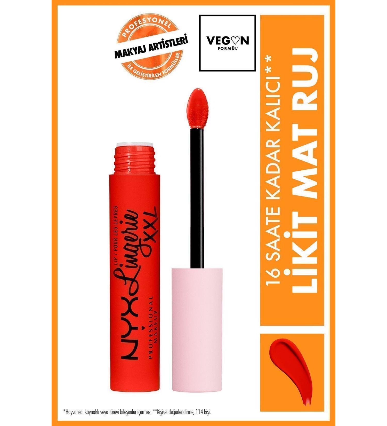 NYX Professional Makeup Lip Lingerie Xxl Mat Likit Ruj On Fuego - Buy Online on GoSupps.com