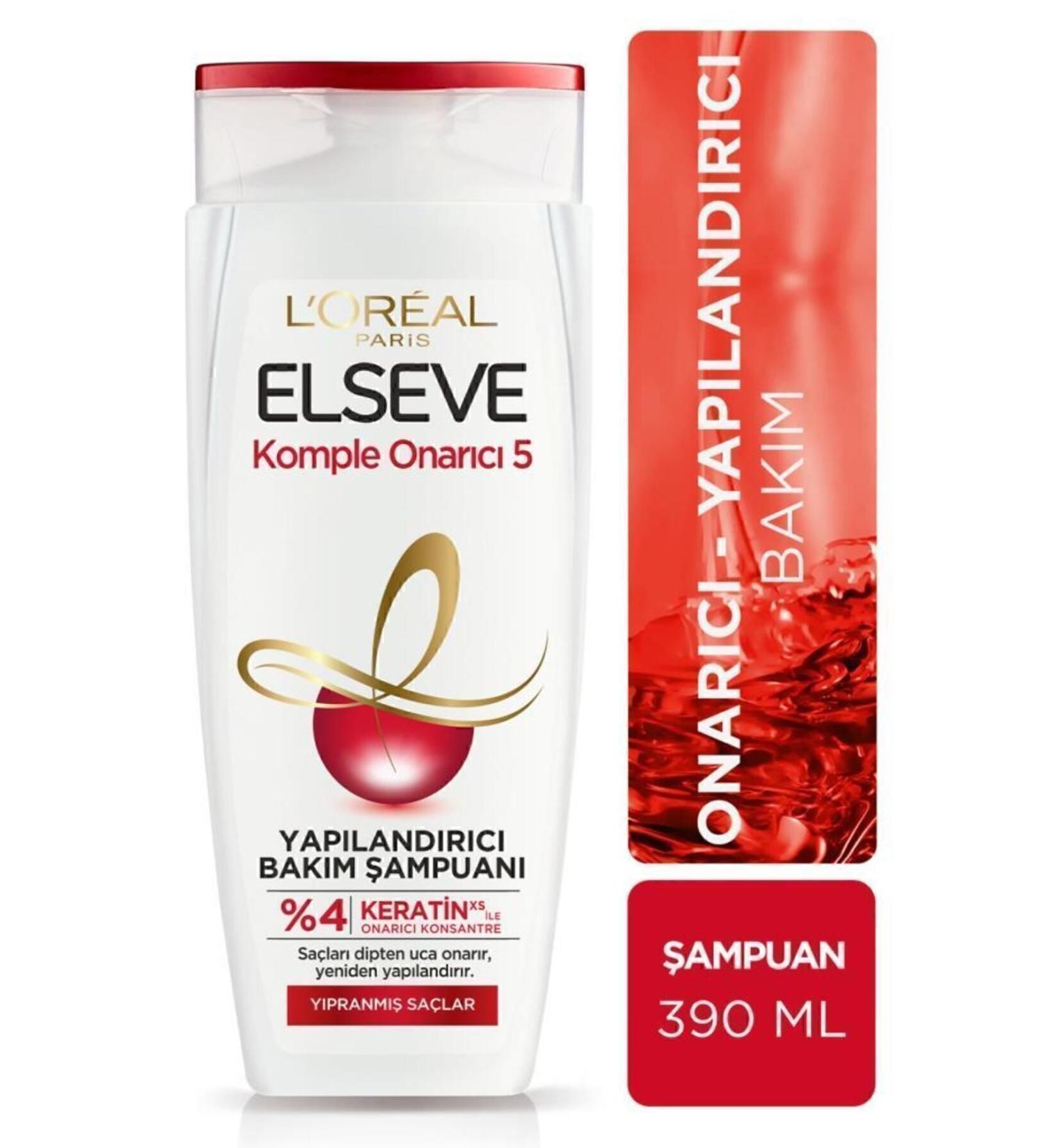 Elseve Complete Repair 5 Restructuring Care Shampoo 390 ml - Buy Online on GoSupps.com