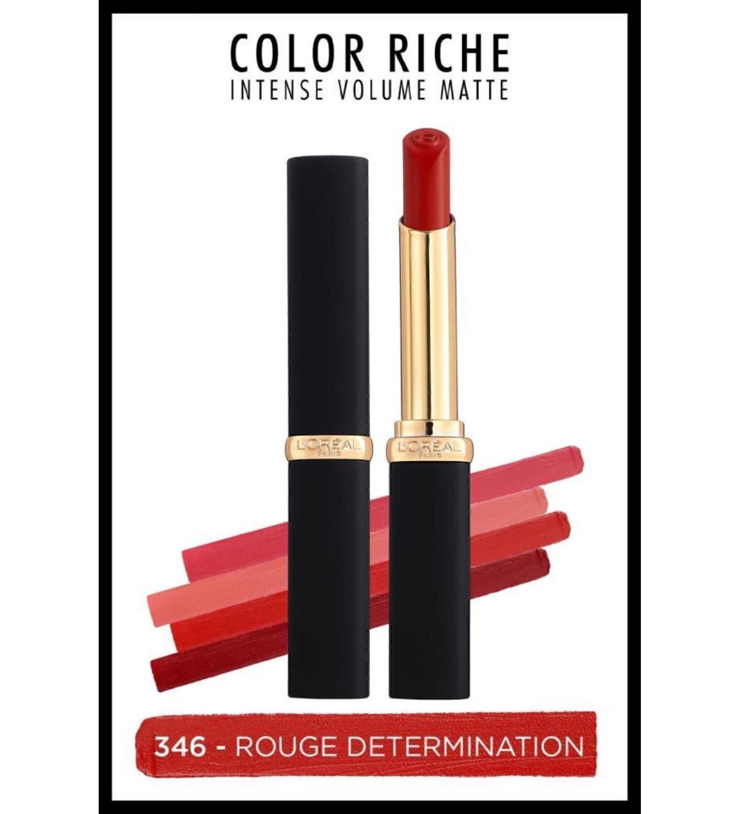 L'Oreal Paris Color Riche Intense Volume Matte Lipstick - 346 Rouge Determination - Buy Online on GoSupps.com